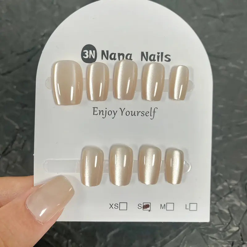 Glam cat eye nails 10 pcs with application kit (Student Offer)
