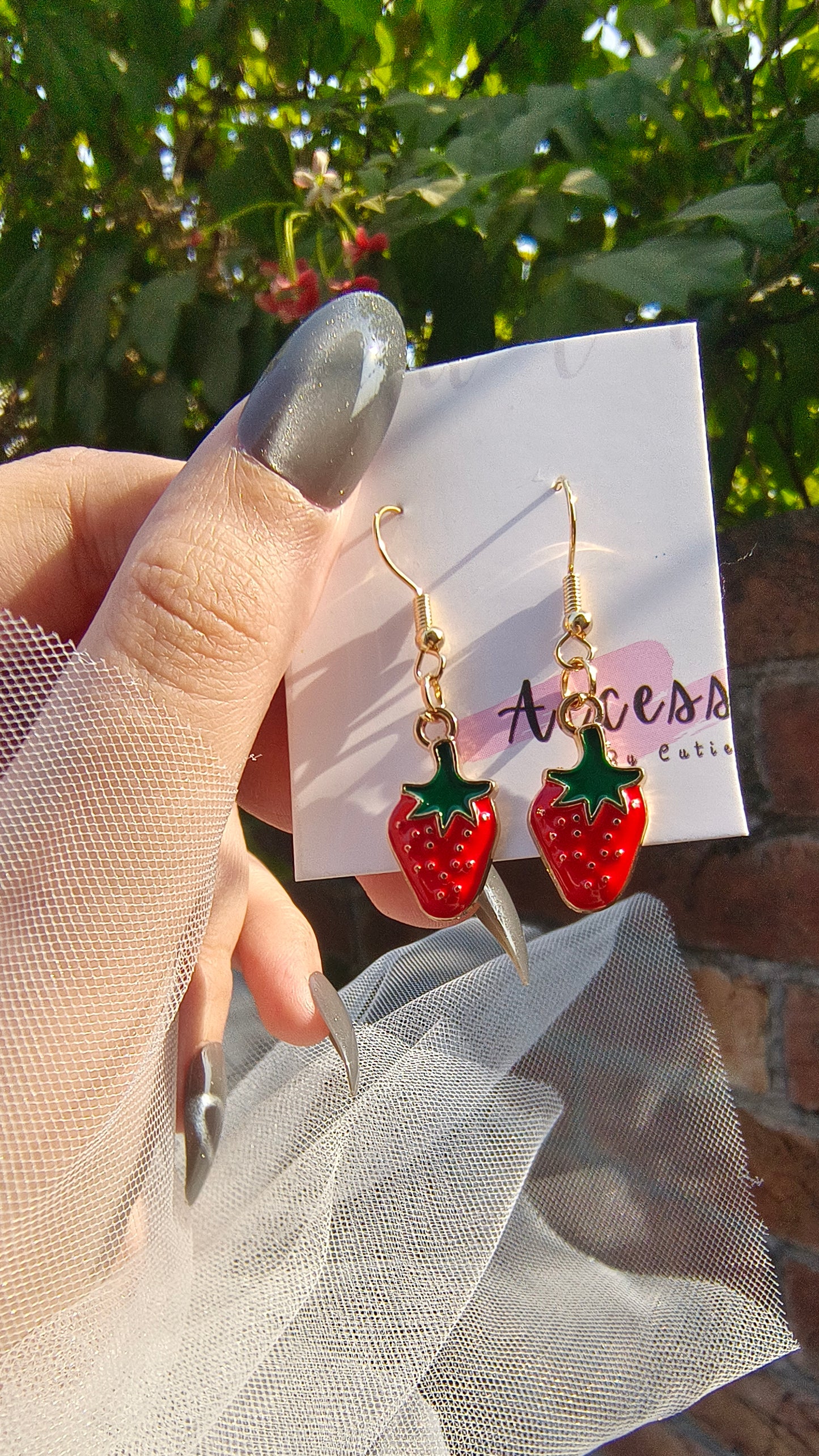 Vibrant Fruit Shaped Earrings – Strawberry & Banana Design