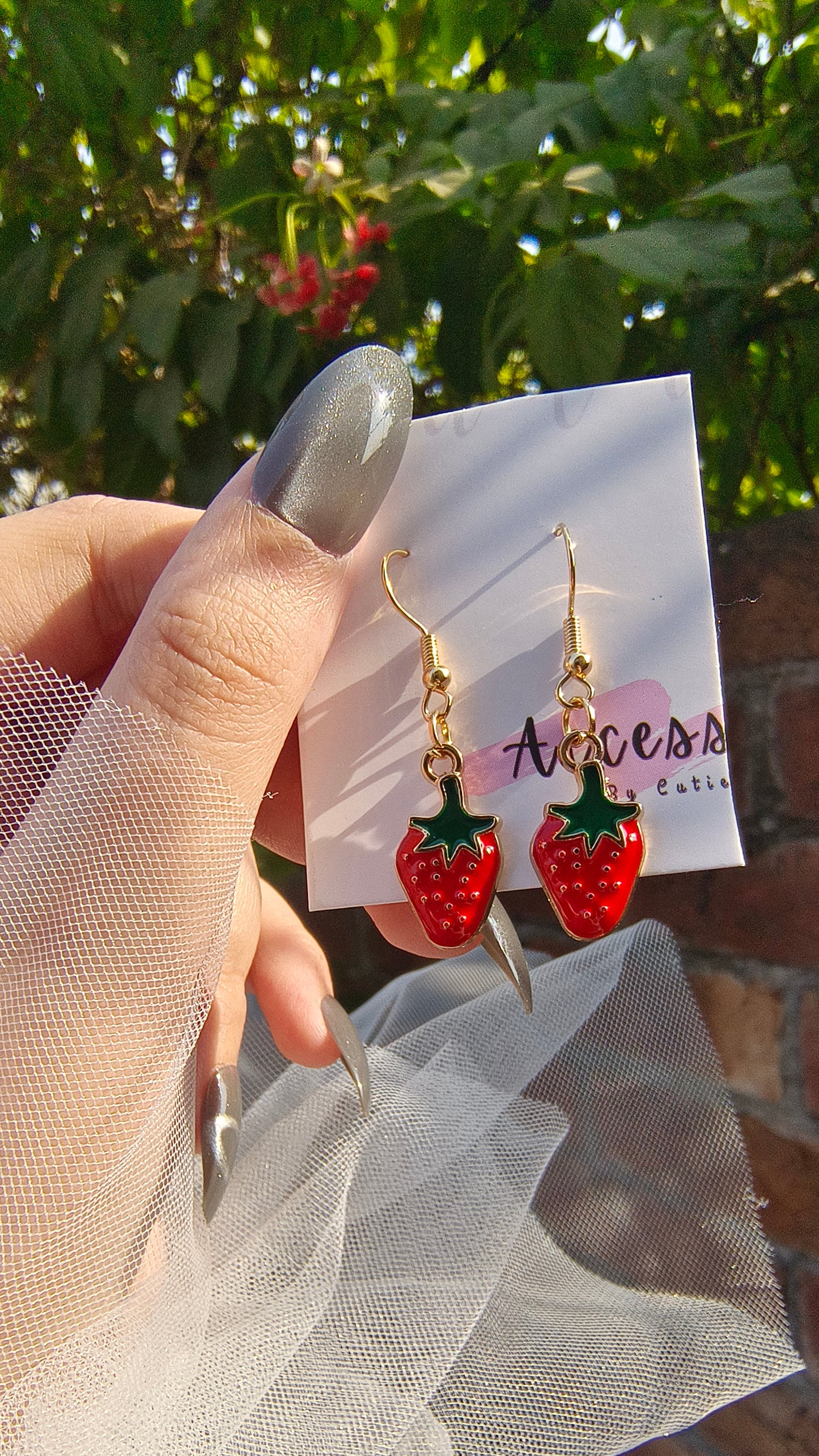 Vibrant Fruit Shaped Earrings – Strawberry & Banana Design