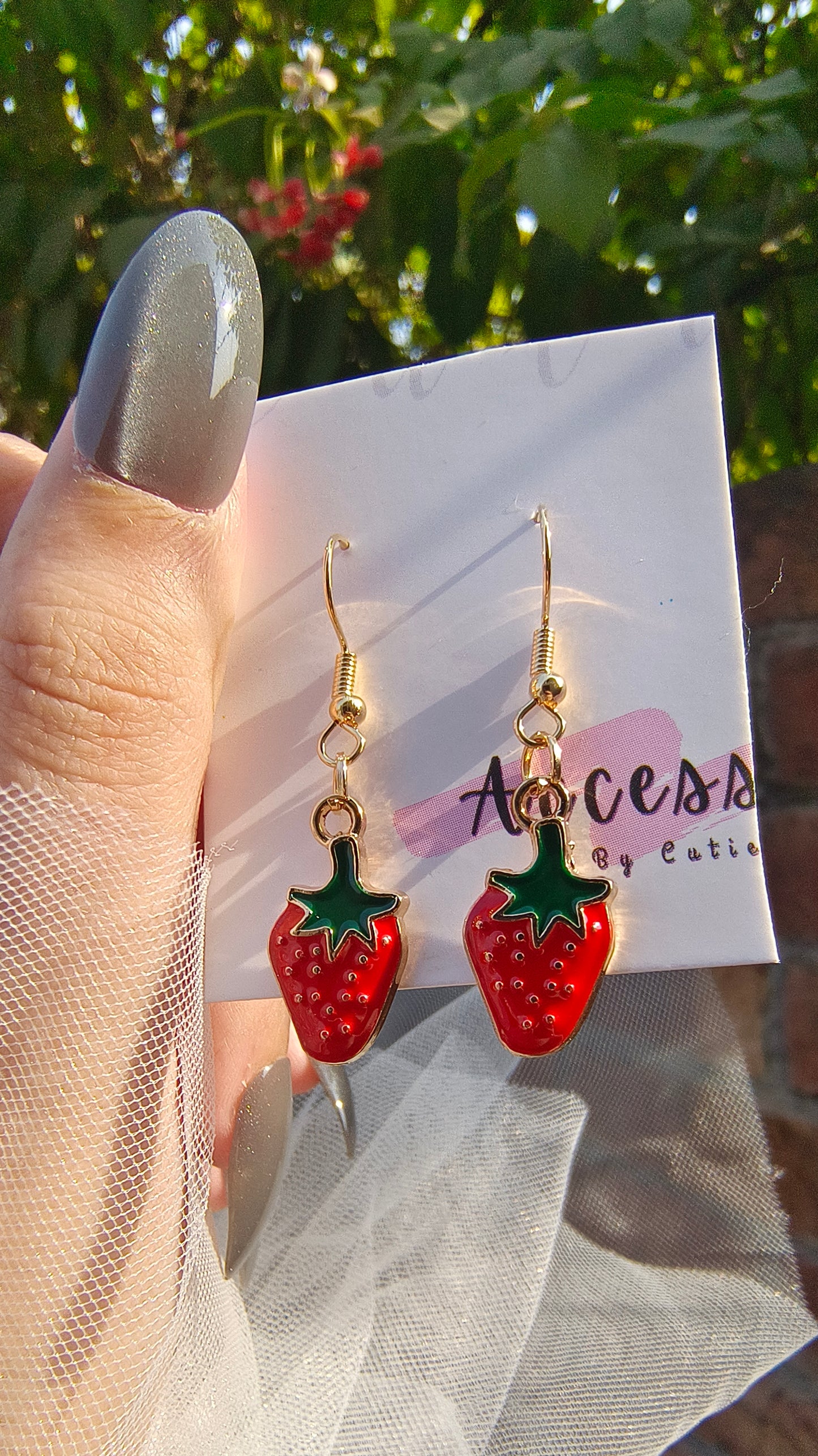Vibrant Fruit Shaped Earrings – Strawberry & Banana Design