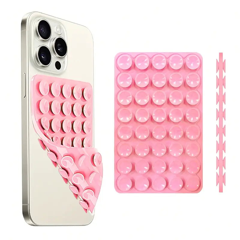 📱 Mobile Phone Silicone Suction Cups - 40pcs Double-Sided Self-Adhesive Anti-Slip Multifunctional Square Cups