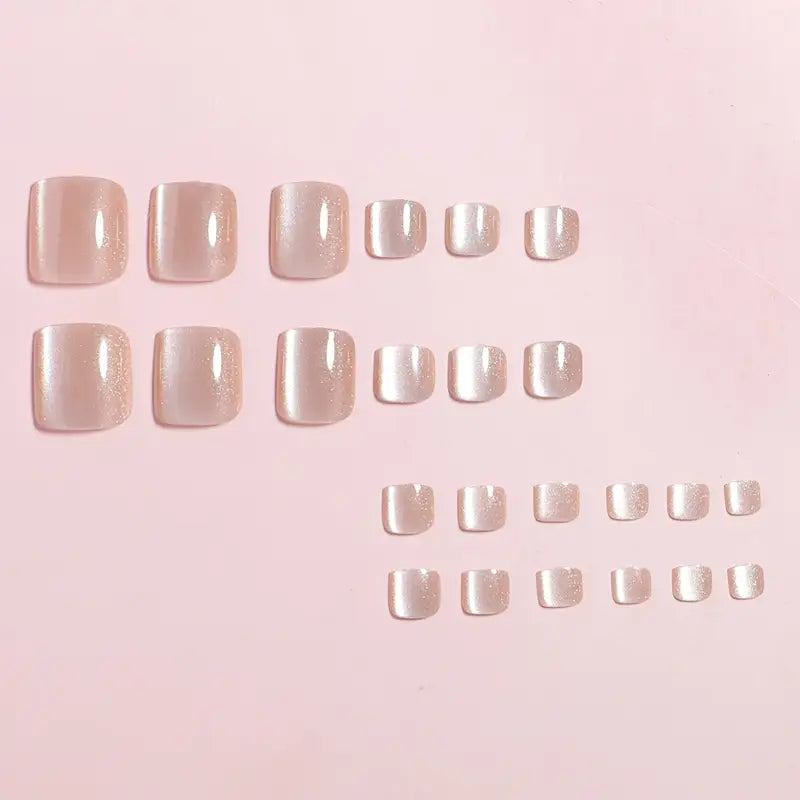 CatGlow – 24pcs with Application Kit - toe nails