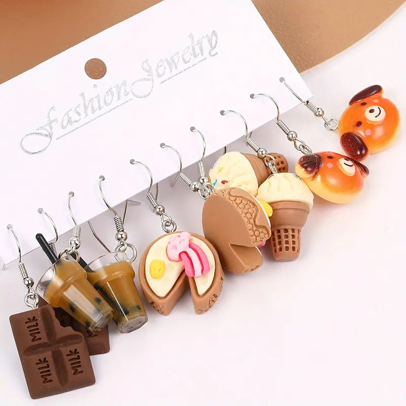 Keep it cool and cute with our Ice Cream Dangle Earrings