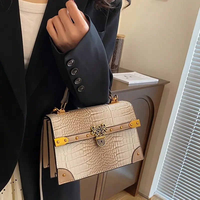CrocCharm – Khaki Handbag