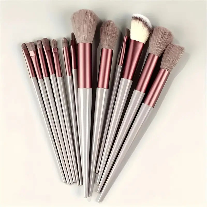"13-Piece Complete Makeup Brush Set: Soft Bristles for Flawless Application"