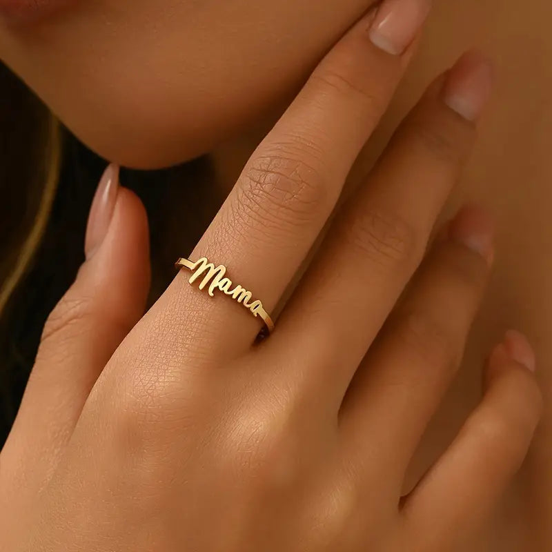 🌟 Mama Golden Open Ring – Simple & Elegant Design, Perfect for Daily Wear 🌸