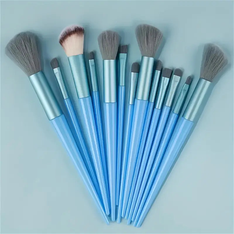 "13-Piece Complete Makeup Brush Set: Soft Bristles for Flawless Application"