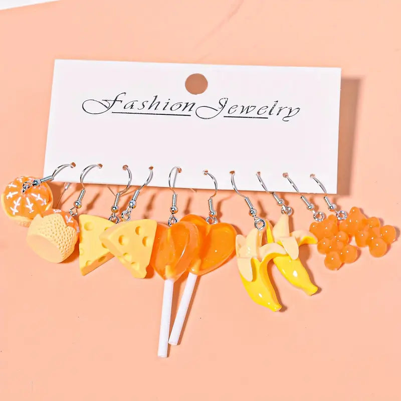 Sweet Bear Delight: Resin Dangle Earrings"