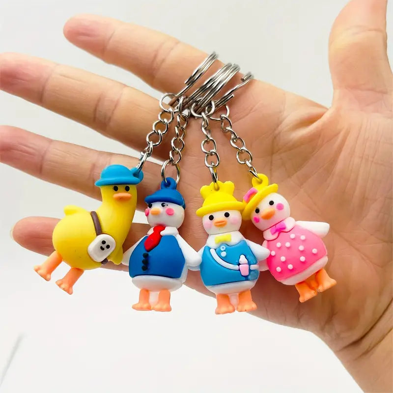 Quack Charm: Cute Yellow Keychain
