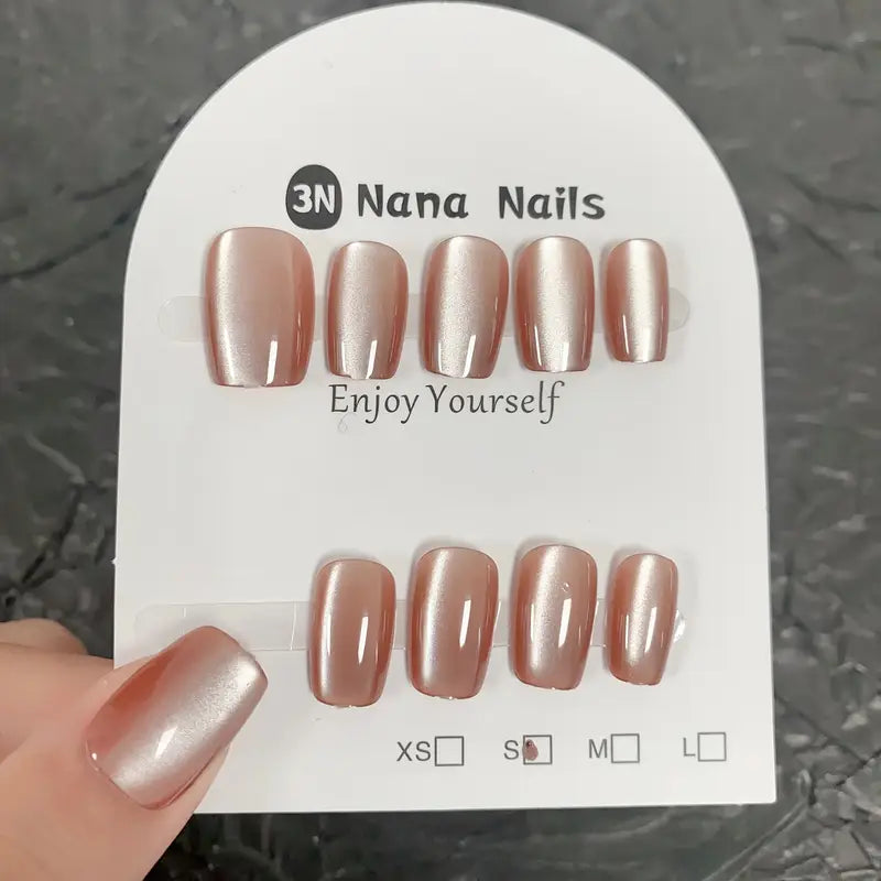 Glam cat eye nails 10 pcs with application kit (Student Offer)