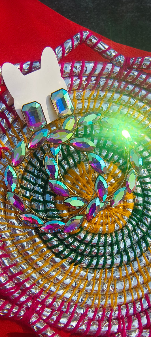 Royal Amethyst Leaf Hoops Flat 50% off on New Arrivals - On our 10k Followers Celebration - For 24 hrs only
