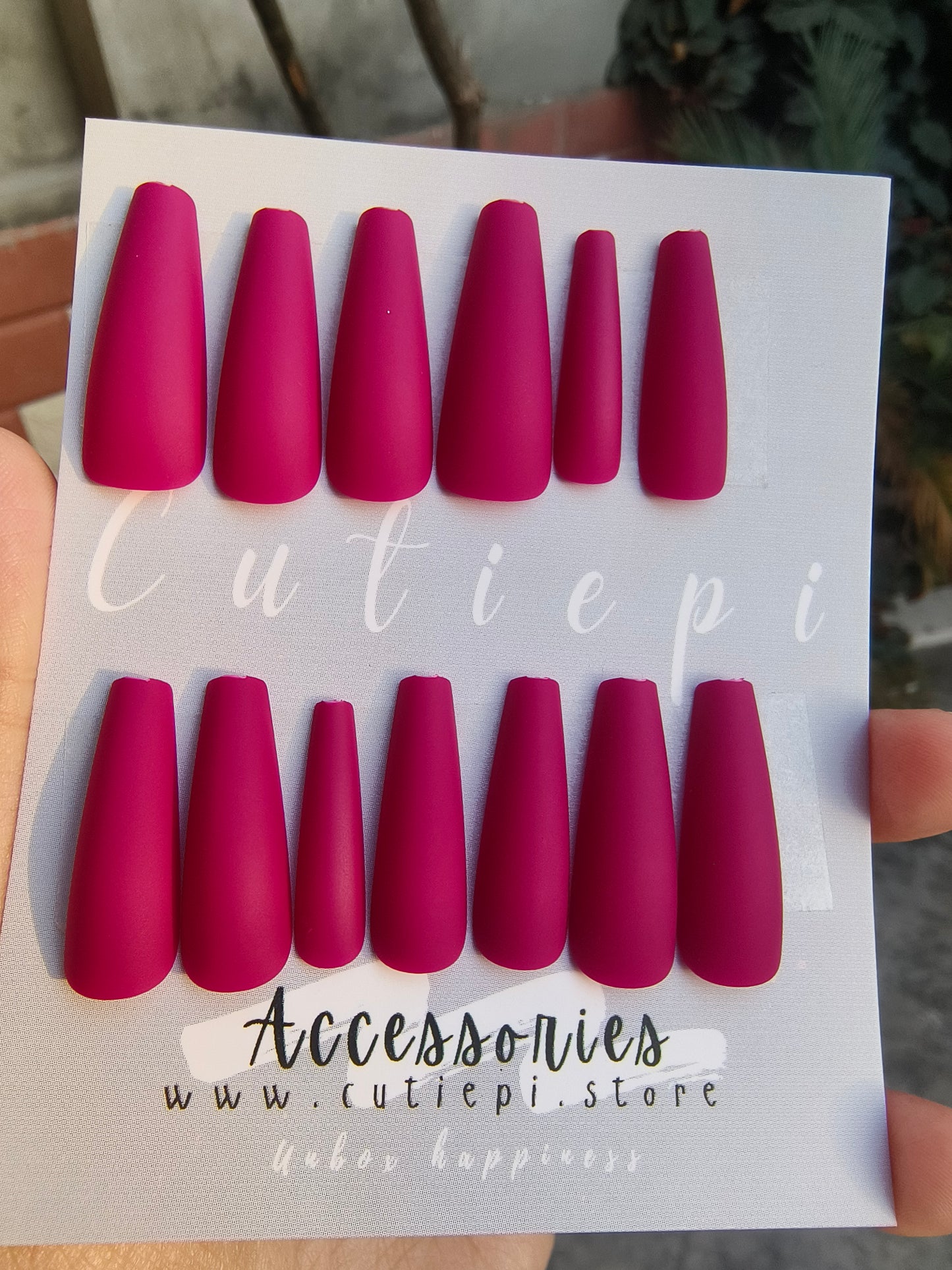 Royal Orchid Matte Nail Set – 24pcs with Kit