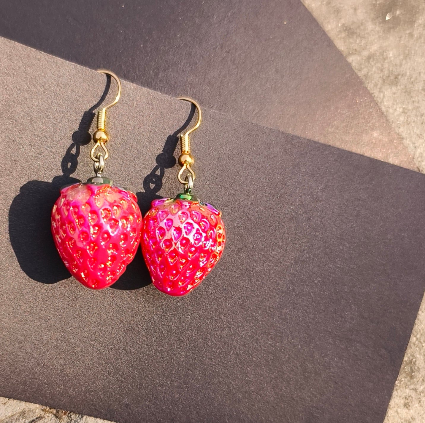 Sweet Strawberry Dangle Earrings – Trendy & Charming Jewellery for Women