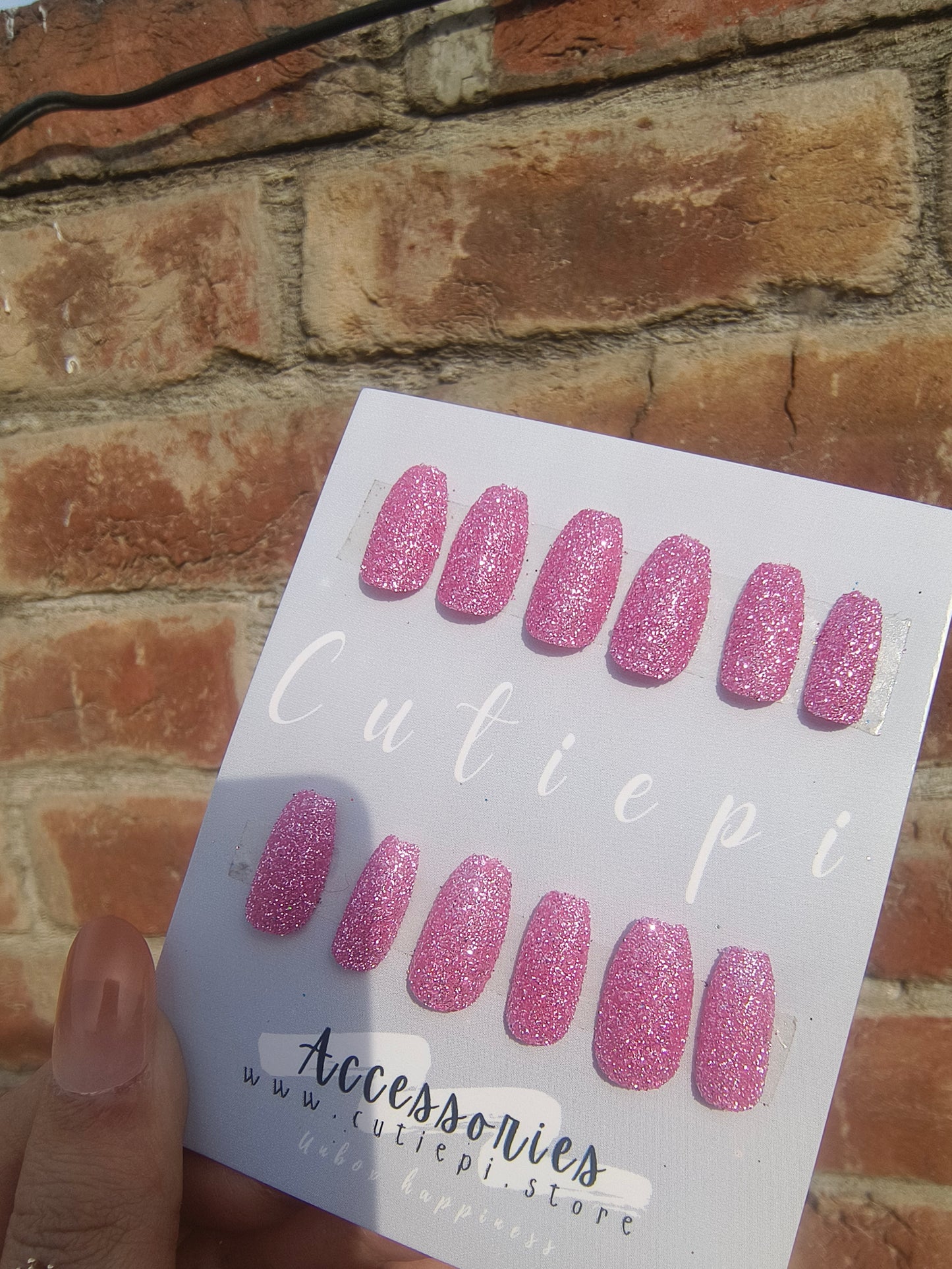 Blush Glow – 24pcs Soft Pink Nail Set with Application Kit