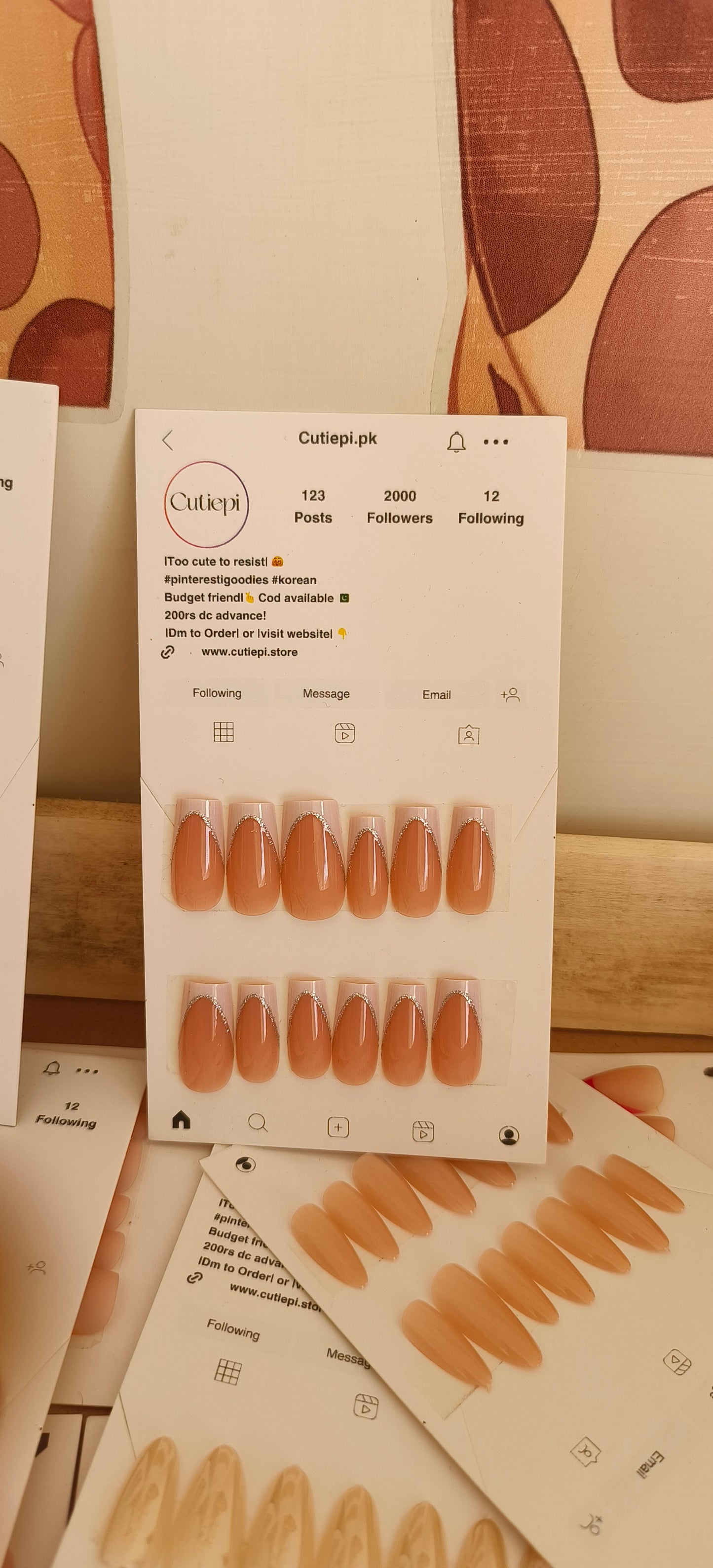 Snow Bliss – 24pcs Nail Set with Application Kit