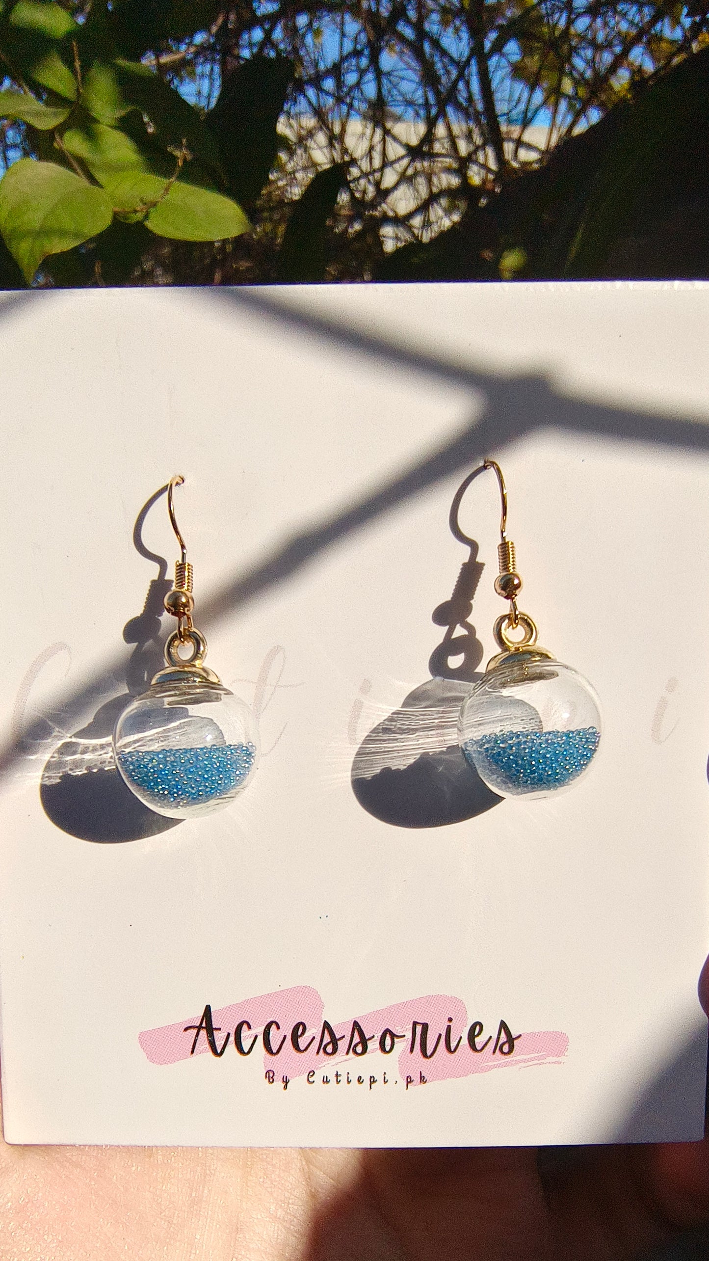 Sparkly Globe Earings