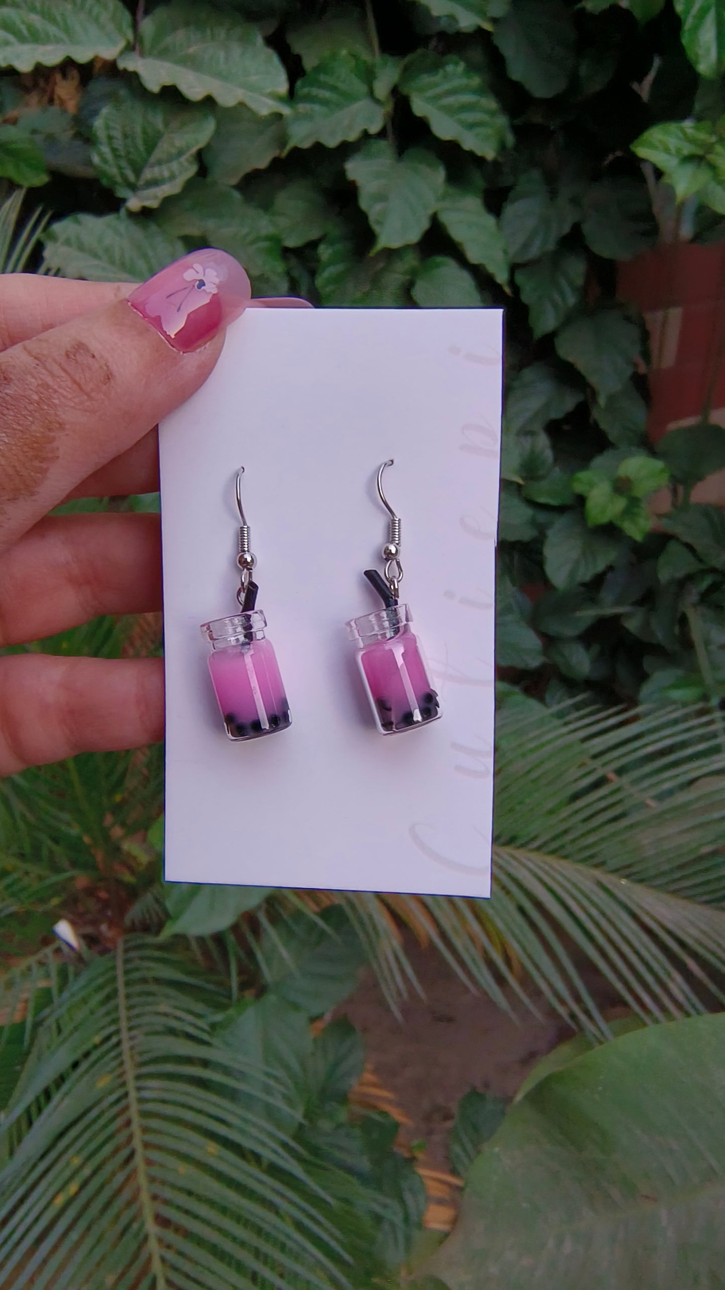 🧋 Pink Boba Tea Earrings – Cute & Quirky Acrylic Jewelry for Women & Girls 💖