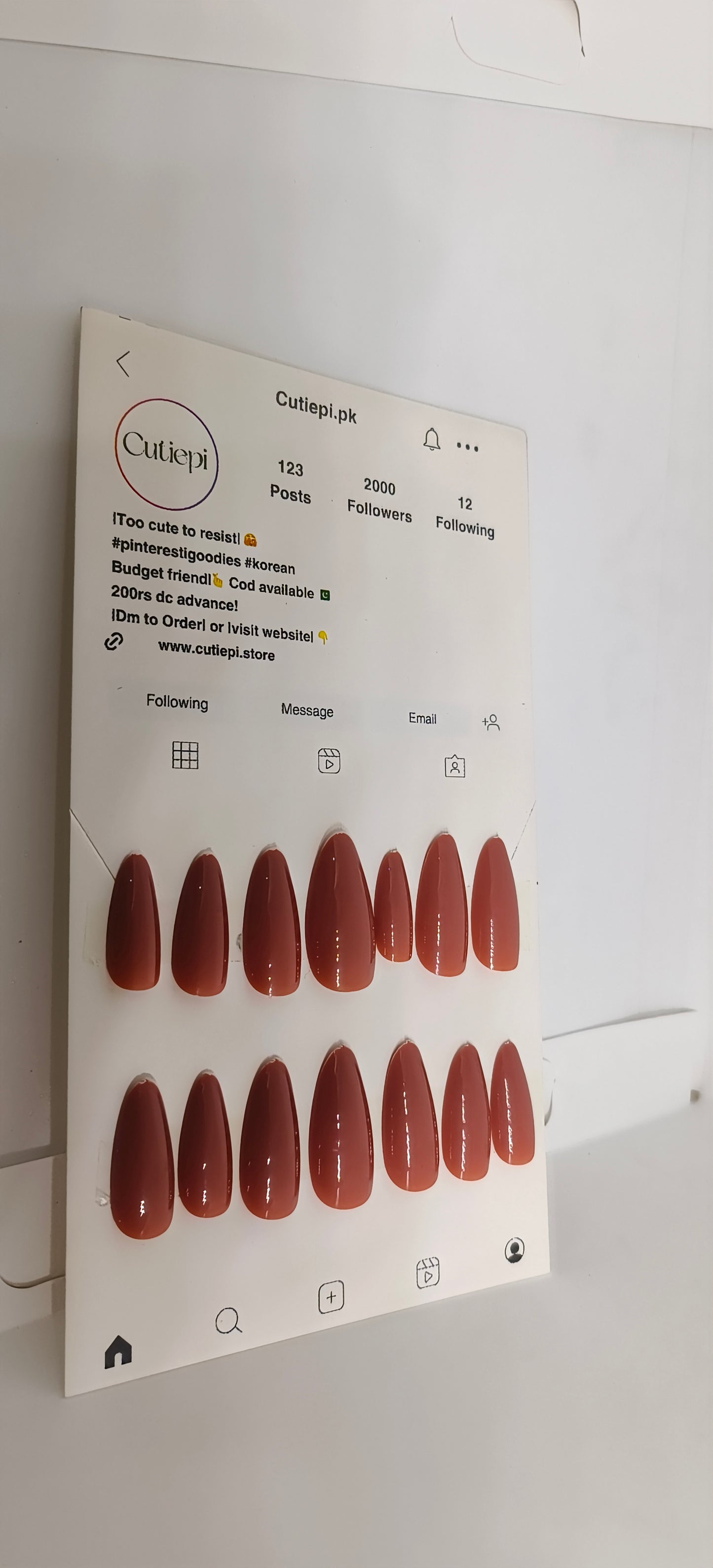 Sunset Blush- 24pcs nail set with Application Kit