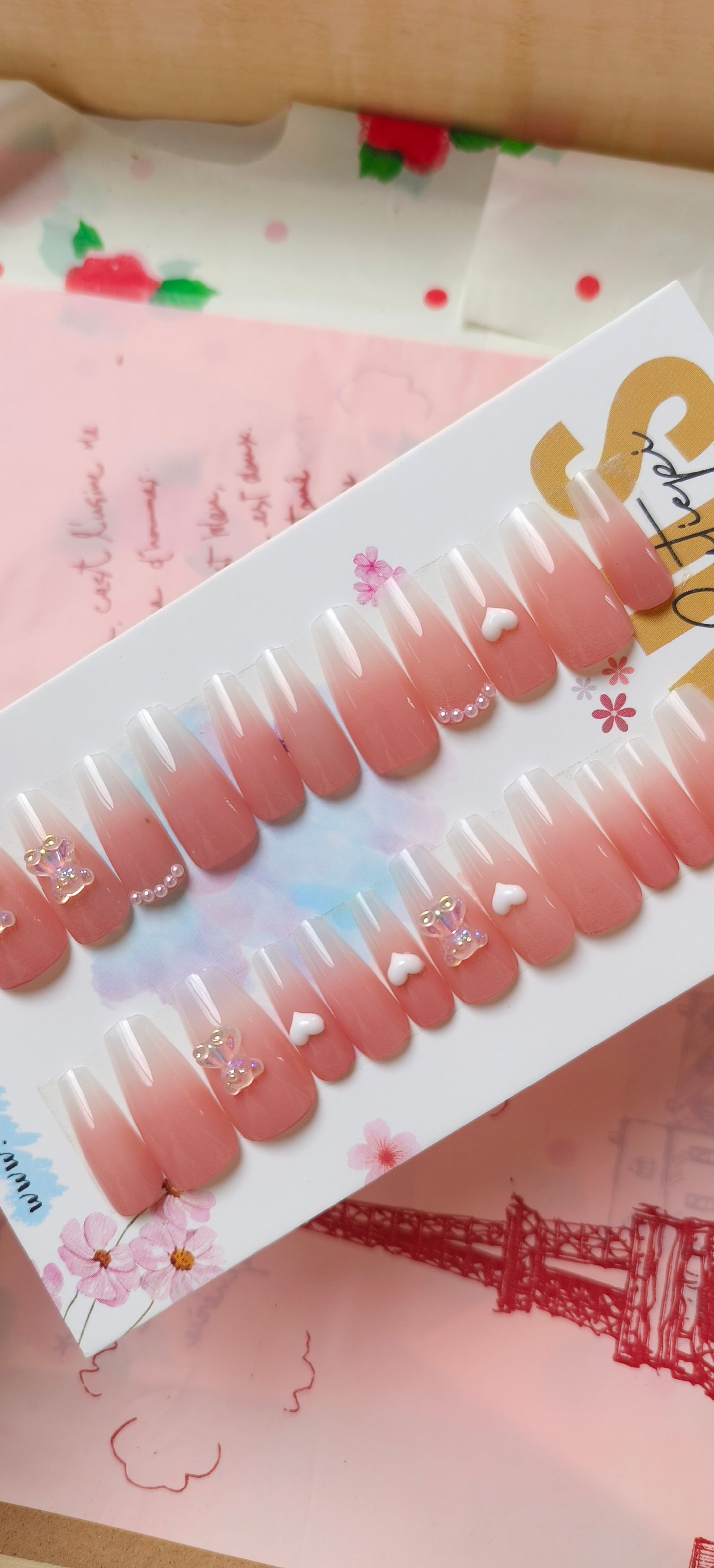 Pink Ombre – 24pcs with Application Kit