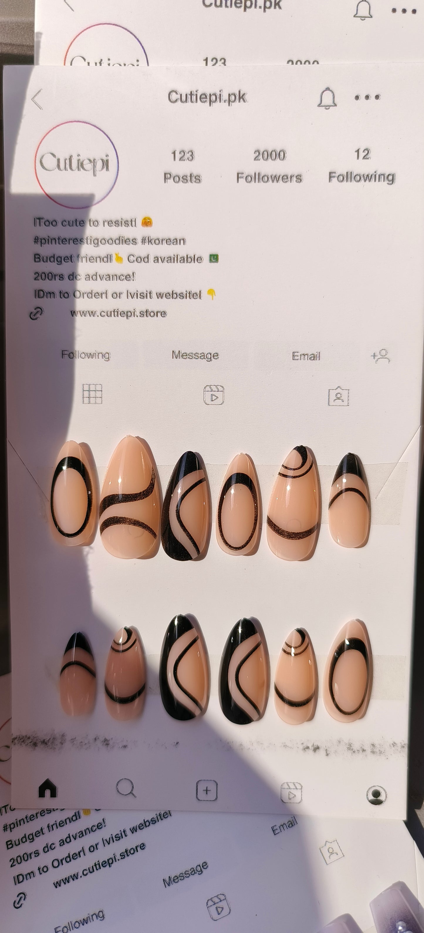Black Swirl 24pcs with Application kit