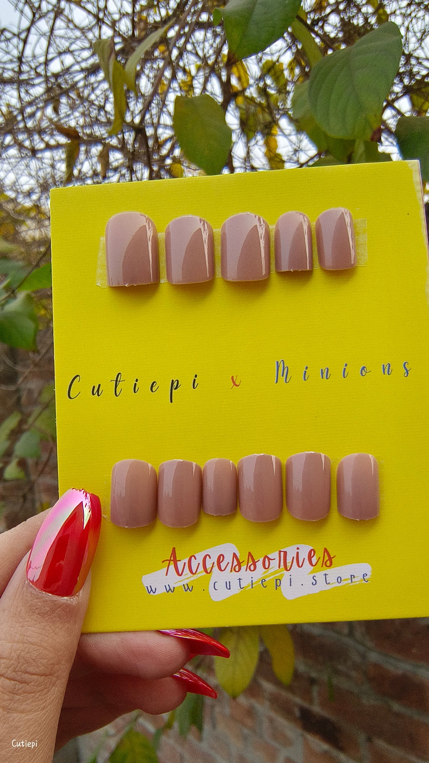 Mocha Luxe - 24pcs Short Square Dark Brown Press-On Nails