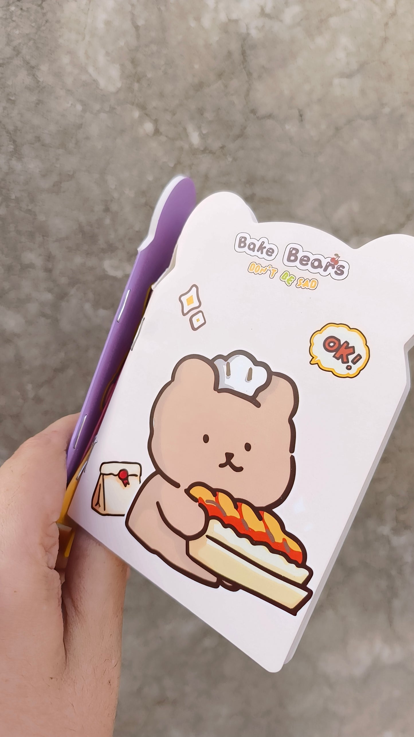 Cute Cartoon Mini Notebook – Pocket-Sized Journal with Bookmark Feature"