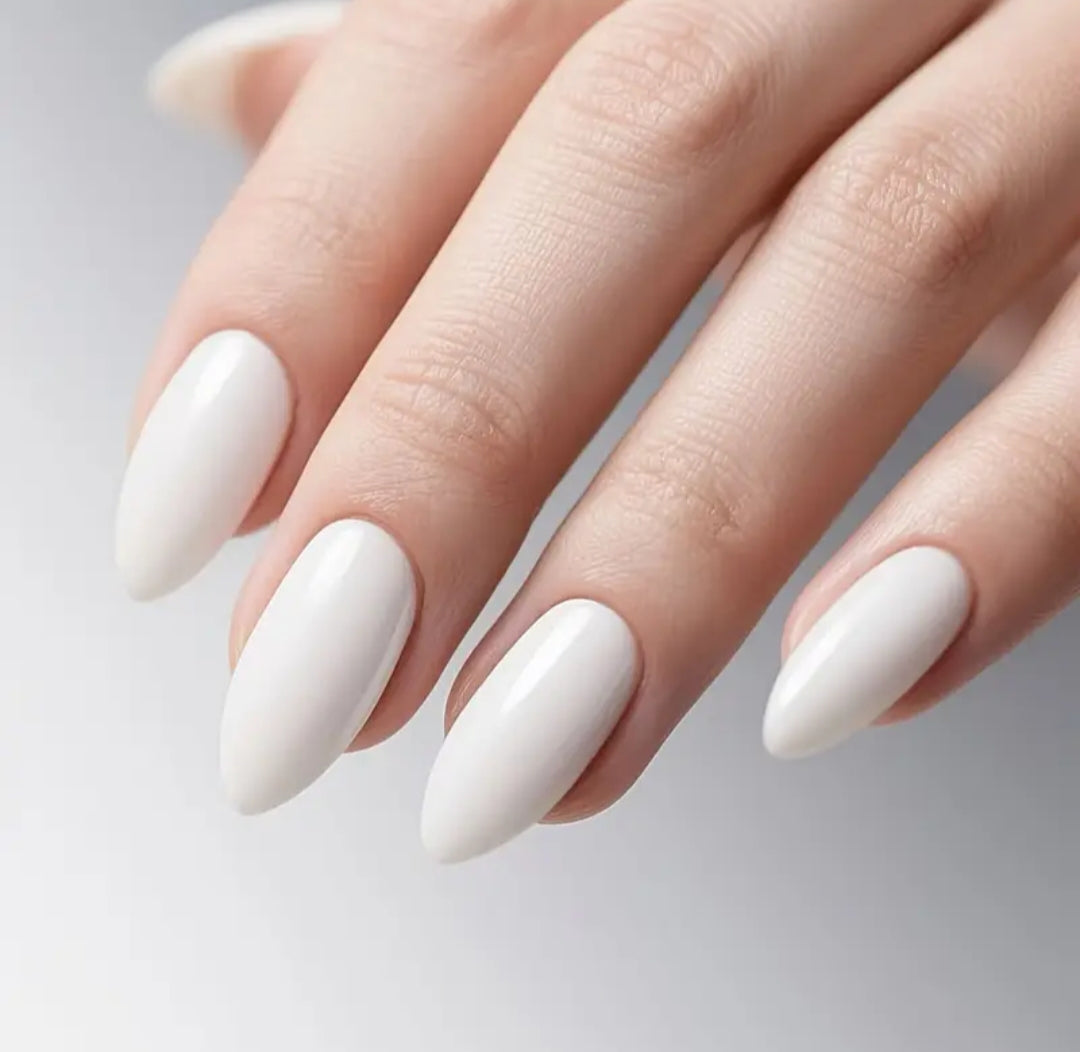 Plain White - 24pcs Glossy Nails with Application Kit Flat 50% off on New Arrivals - On our 10k Followers Celebration - For 24 hrs only