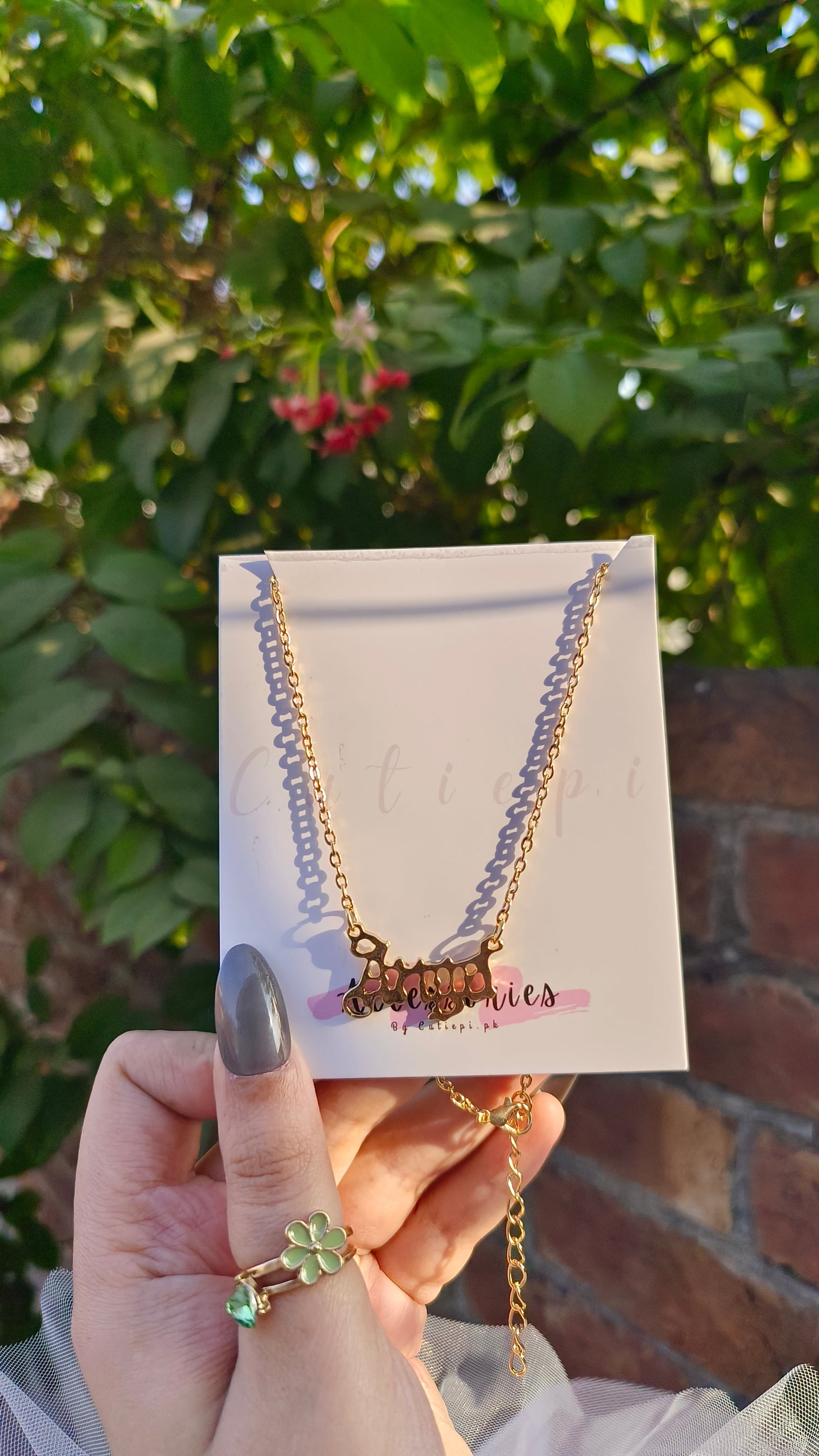 "Anza Elegance: Personalized Name Necklace Set"