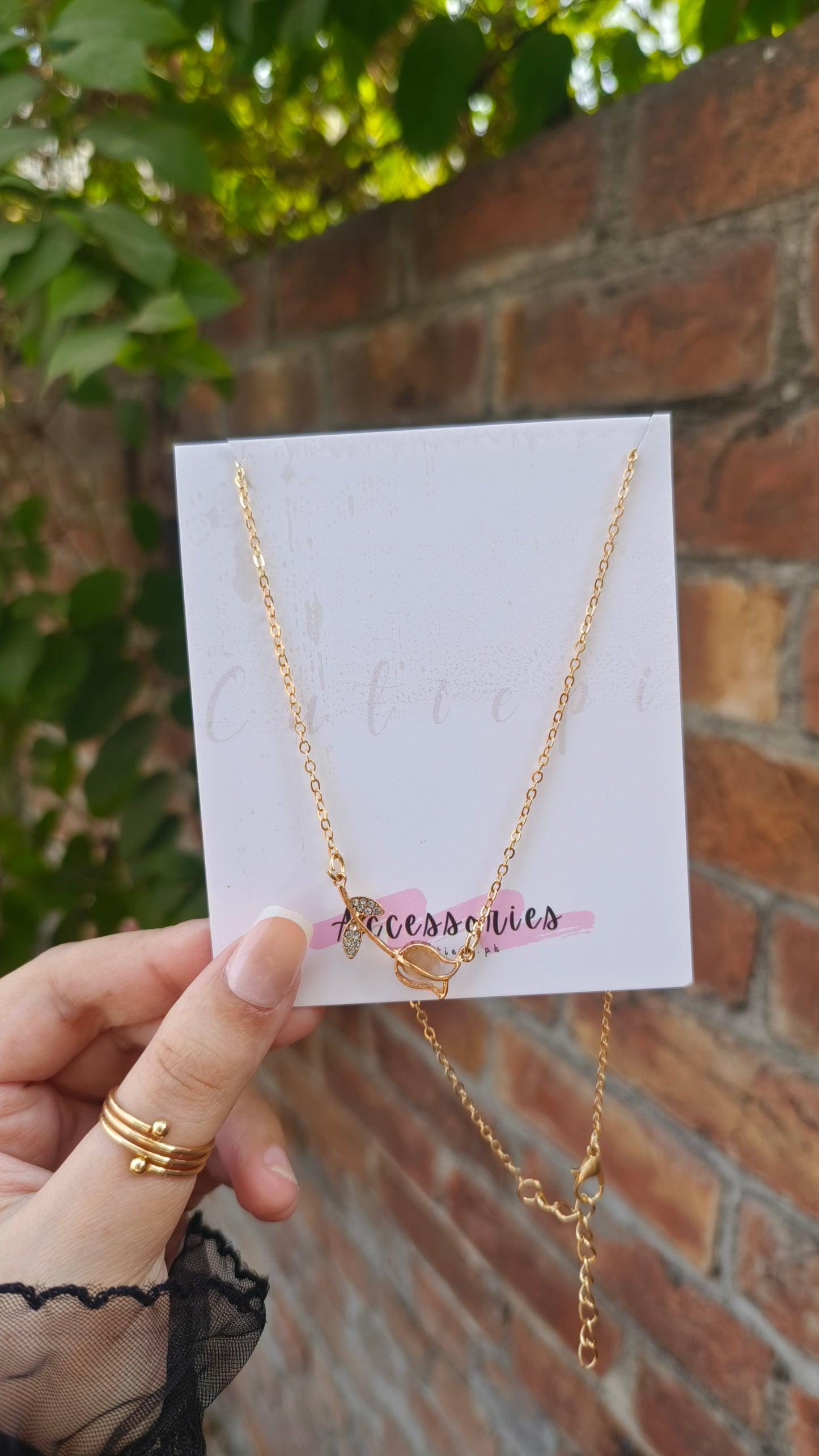 Rosy Charm" Rose Pendant
