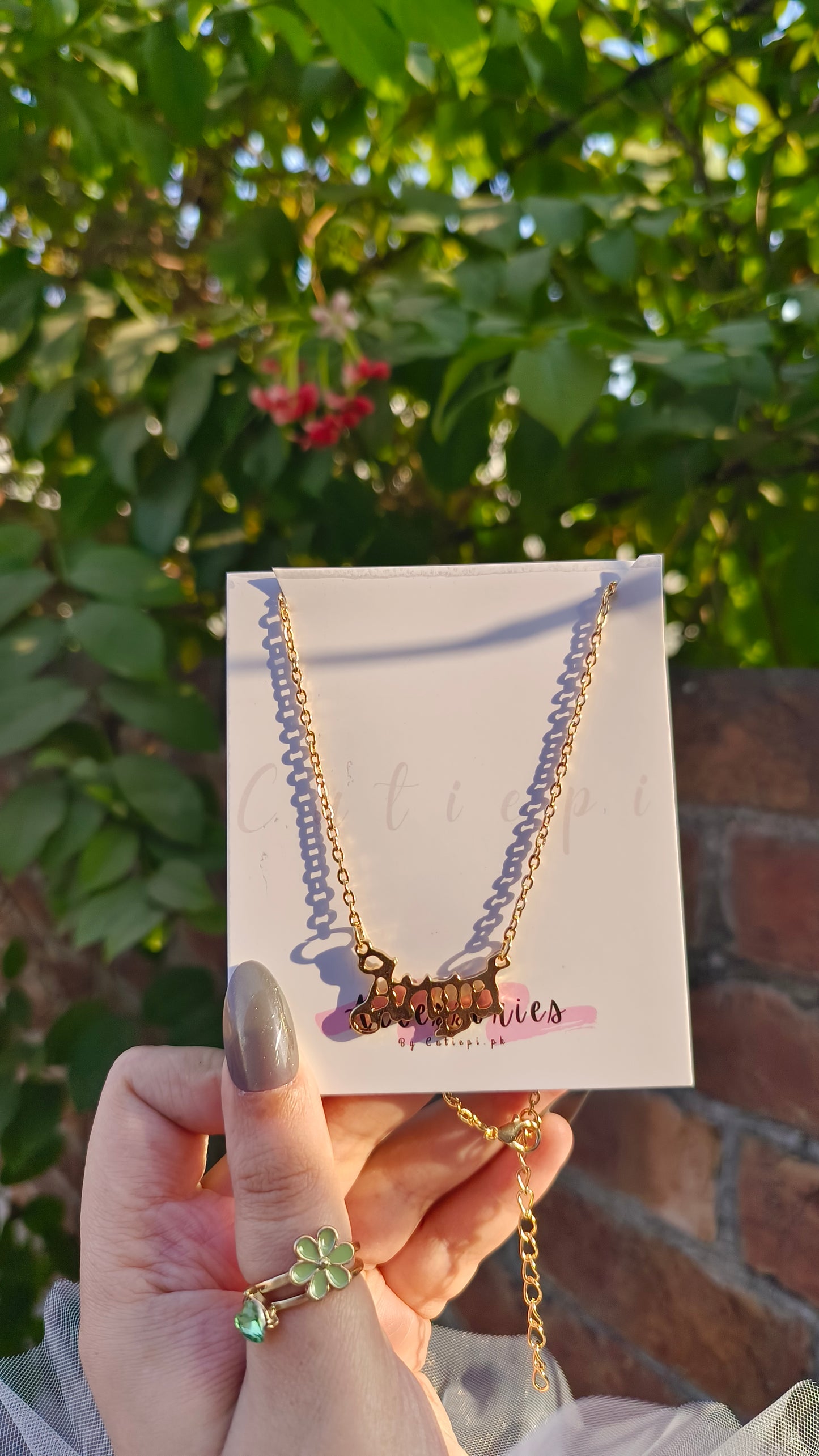 "Anza Elegance: Personalized Name Necklace Set"