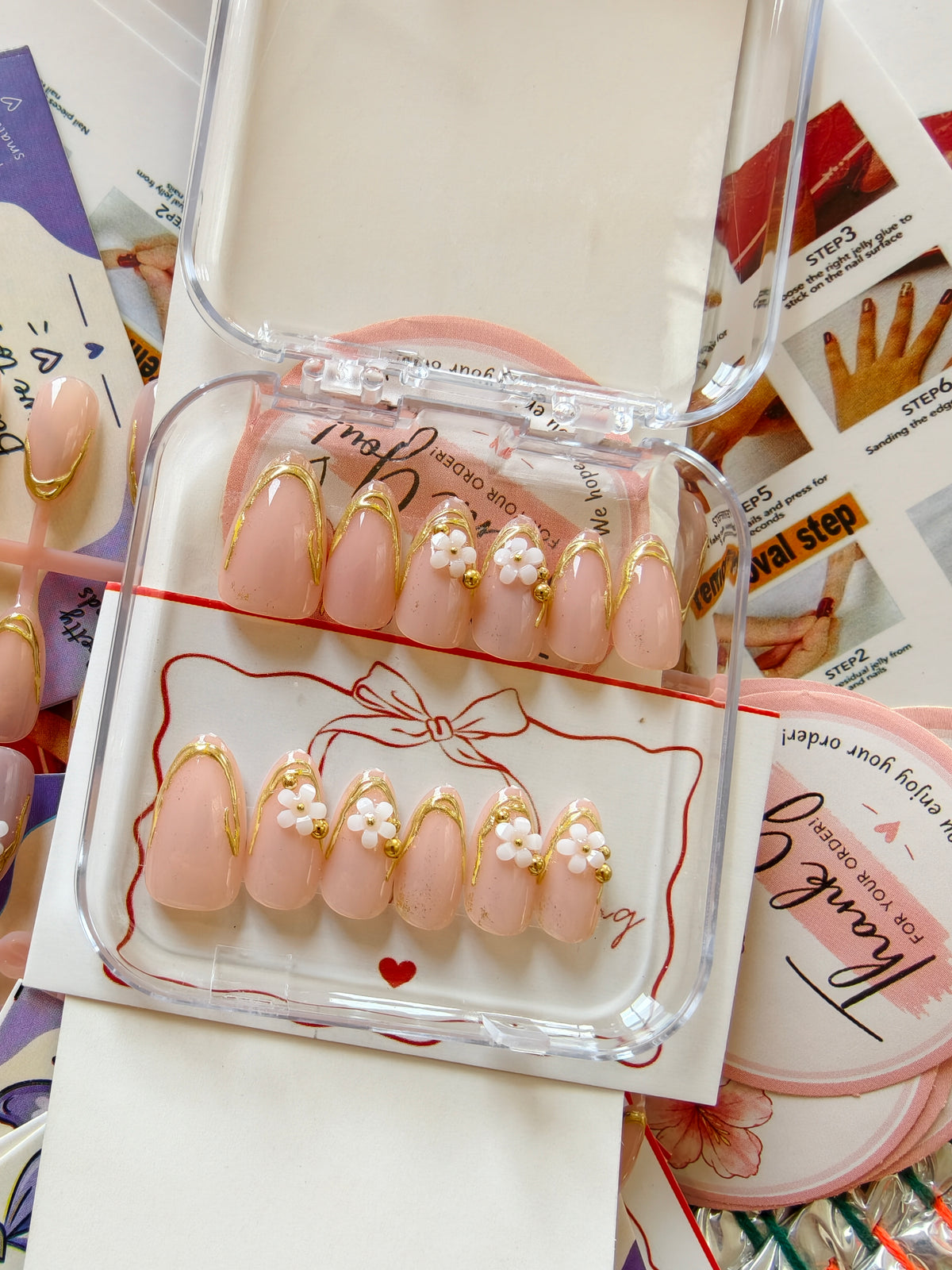Golden Hour- Premium handmade Nails with Application kit