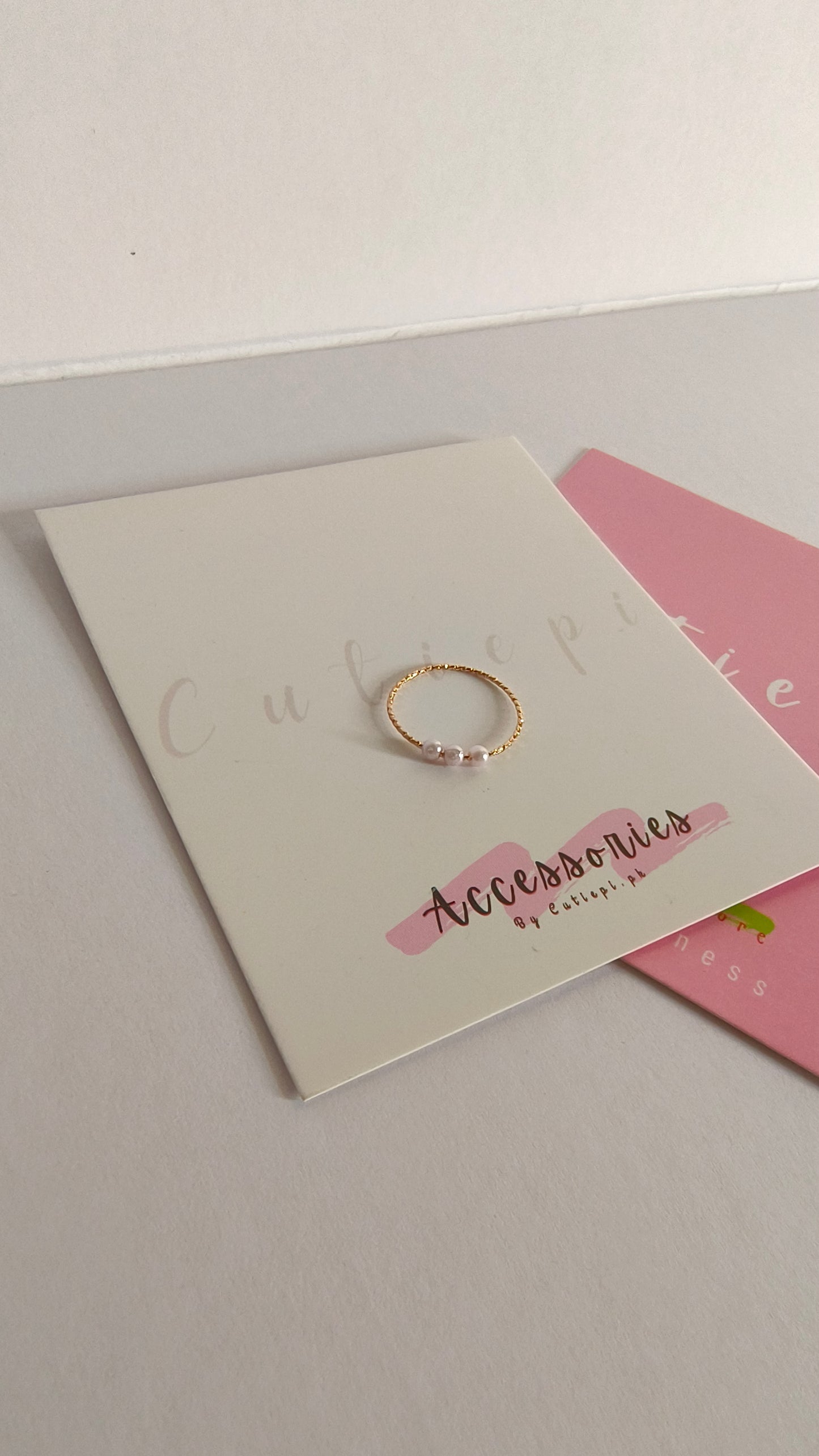 Gold-Plated Beaded Round Ring