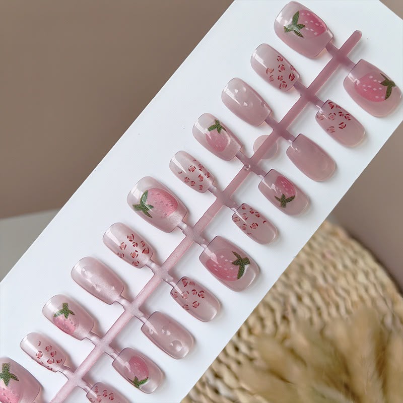 Candy Frost- 15pcs Cat eye Nails with application kit