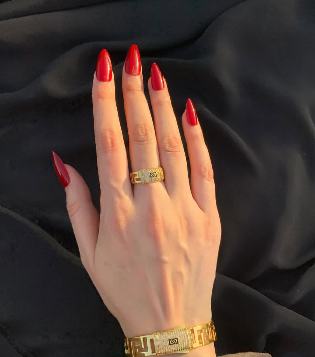 Scarlet Rose - 24pcs Bridal Dark Red Nails with kit