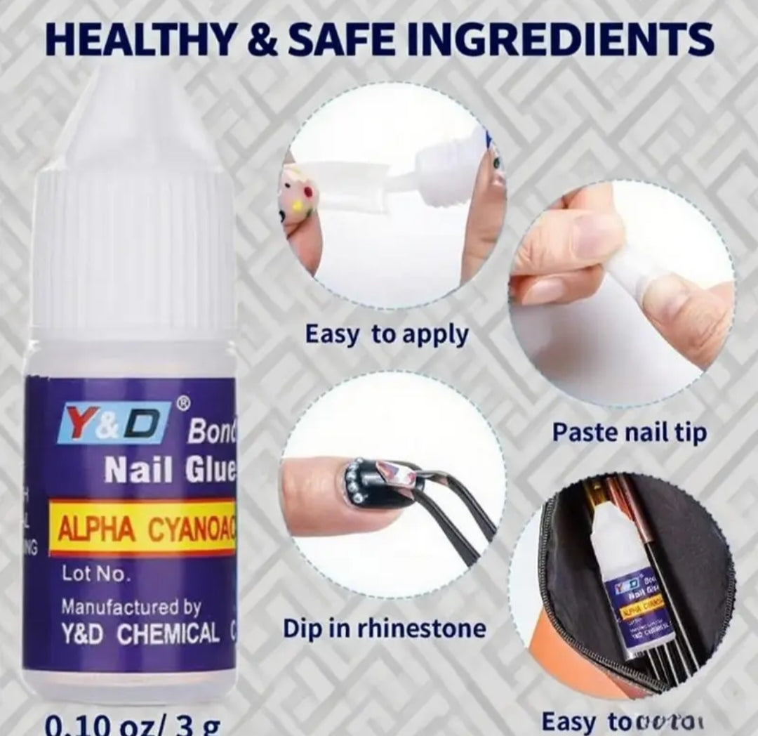 Easy to use Nail glue, For Strong Nail Application (Imported Quality)