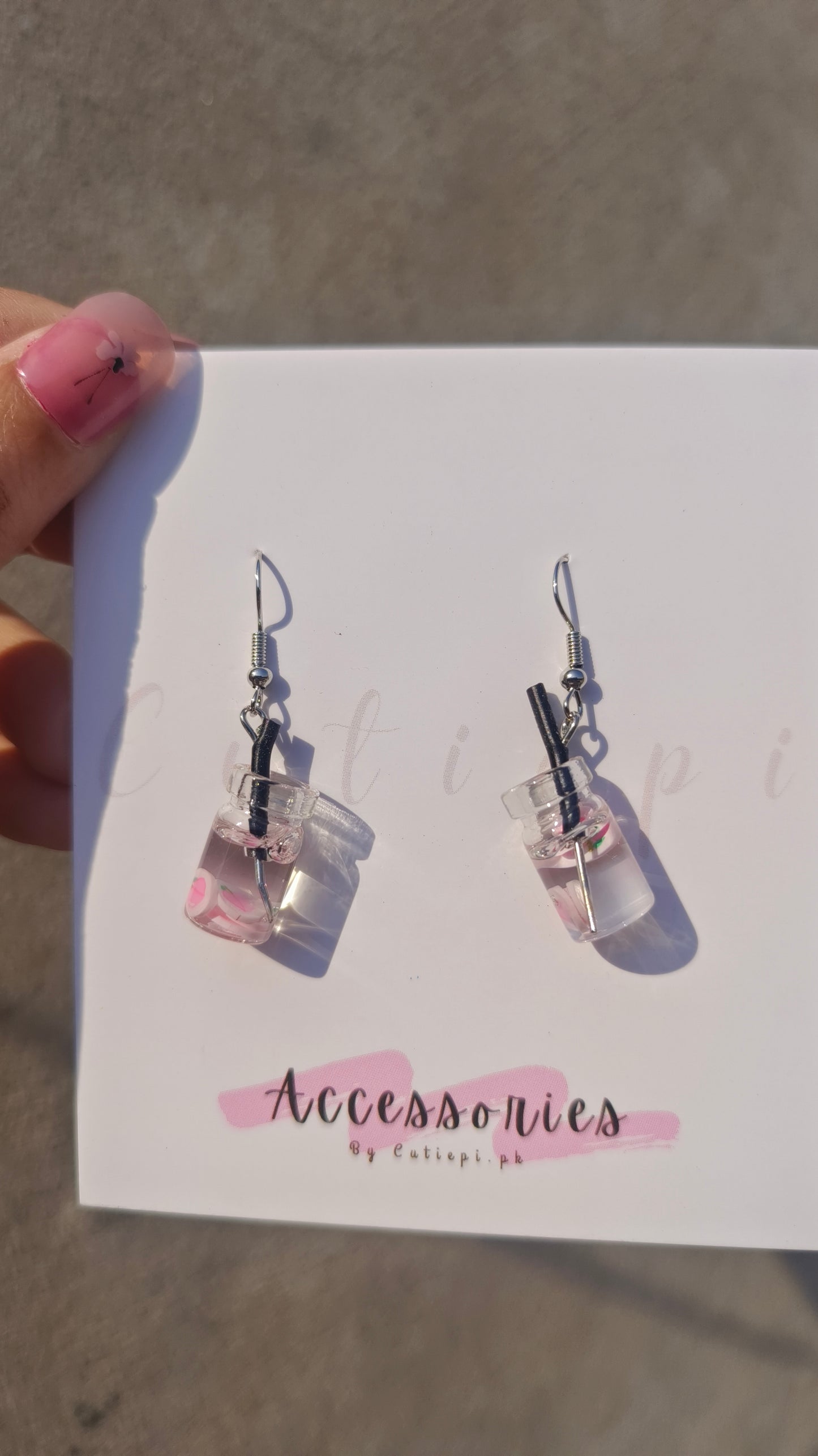 Transparent Boba Tea Earrings – Quirky & Fun Statement