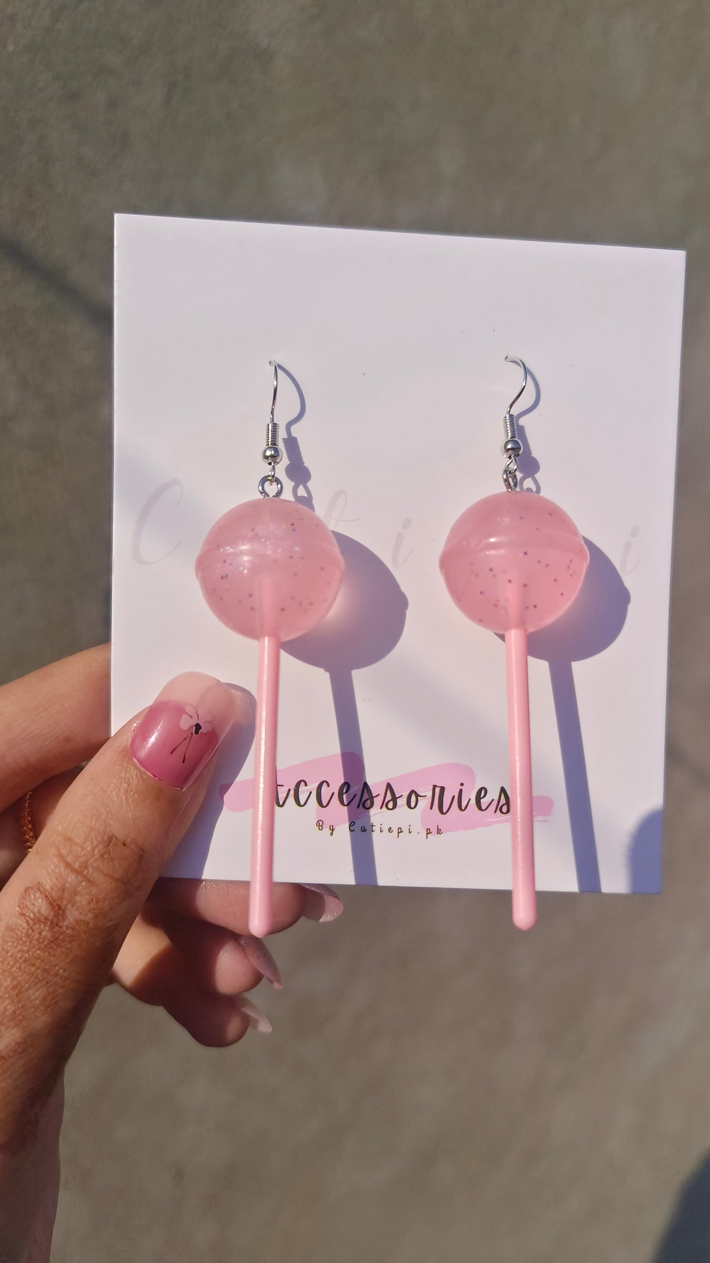 Pink Lollipop Earrings – Sweet & Whimsical Delight