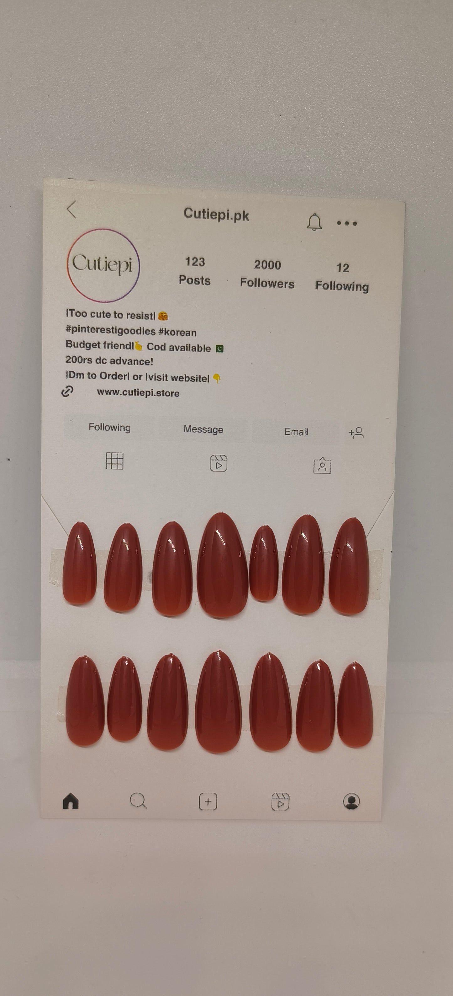 Sunset Blush- 24pcs nail set with Application Kit