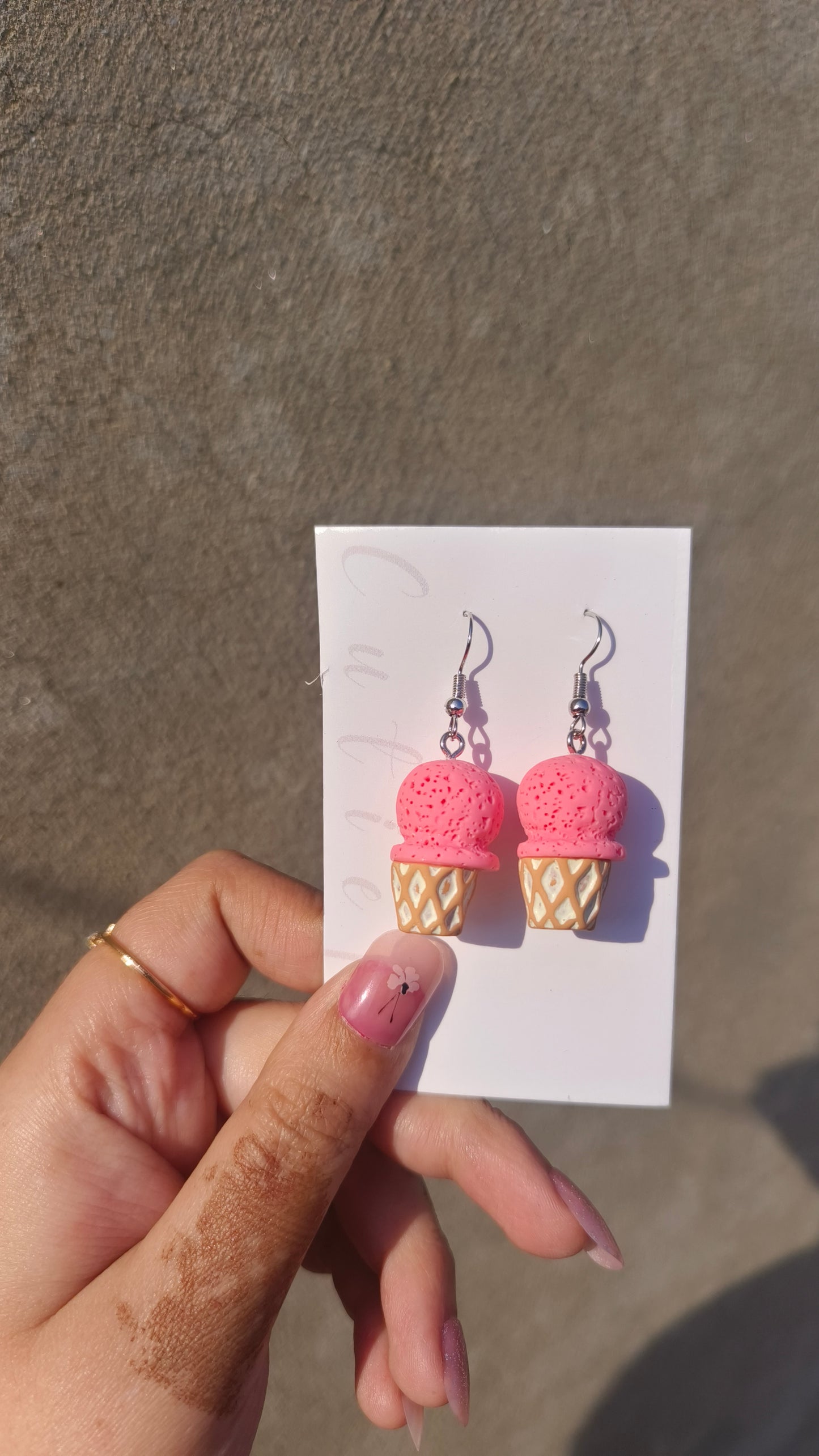 Chunky Ice Cream Cone Earrings – Sweet & Playful Style