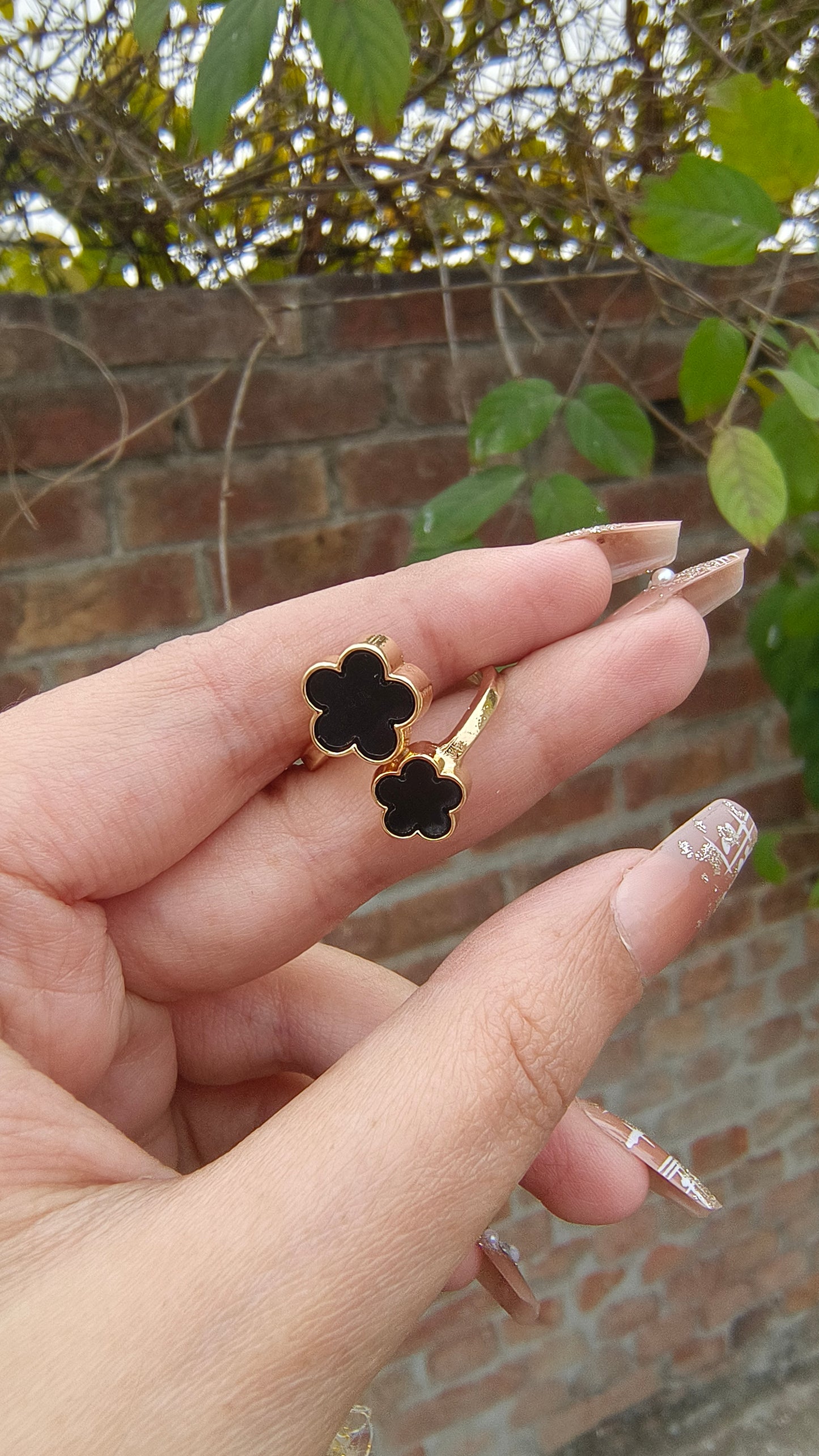 5pcs high quality Black Clover Jewelry Set – Bohemian Necklace, Earrings, Ring bangle and bracelet