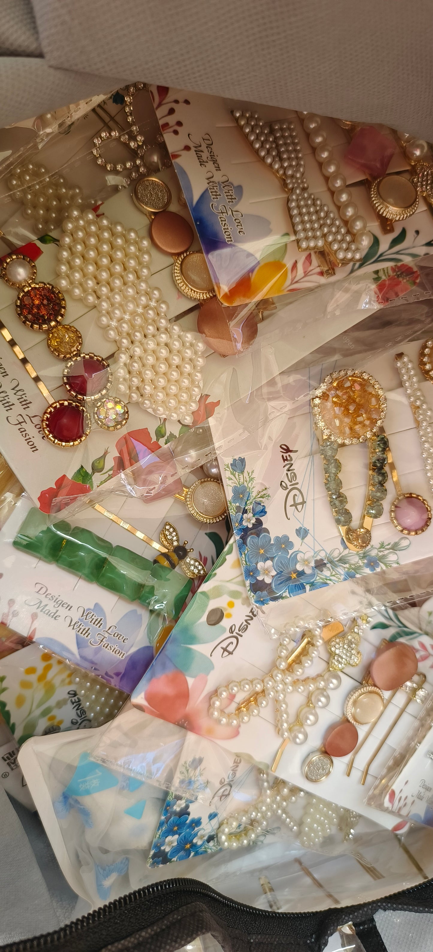 Metallic Korean Hair Pins (Fully Embelished)
