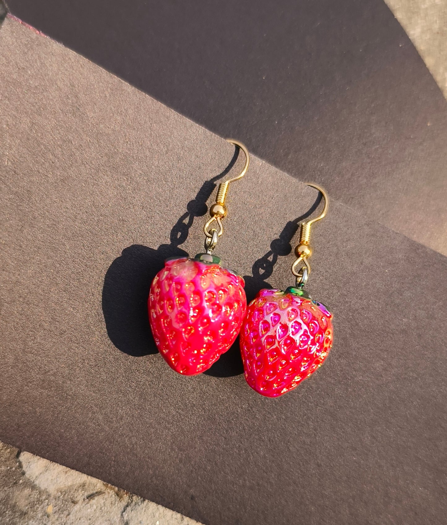 Sweet Strawberry Dangle Earrings – Trendy & Charming Jewellery for Women