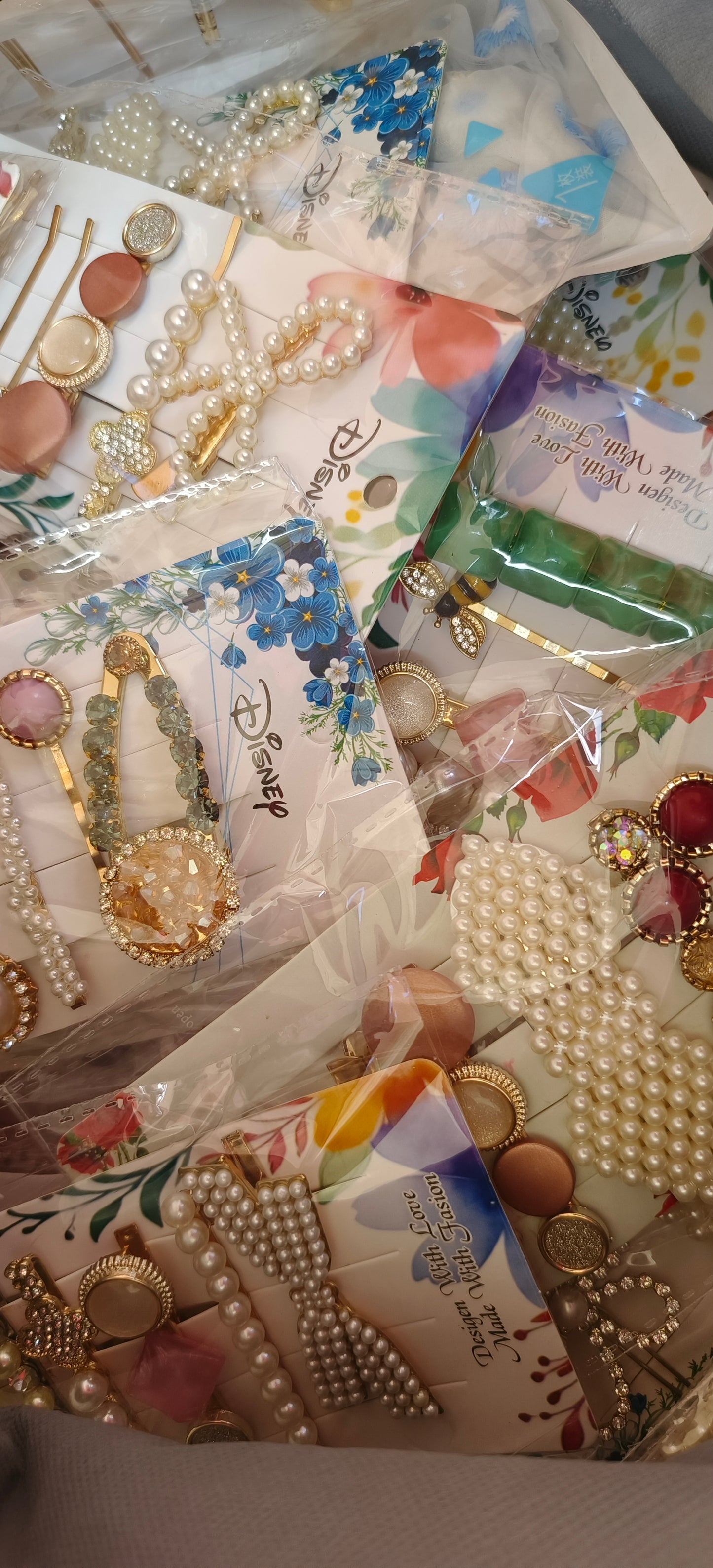 Metallic Korean Hair Pins (Fully Embelished)