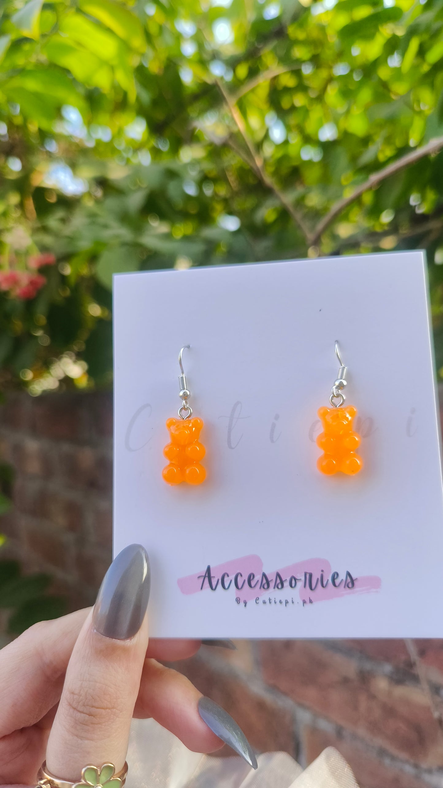 Sweet Bear Delight: Resin Dangle Earrings"