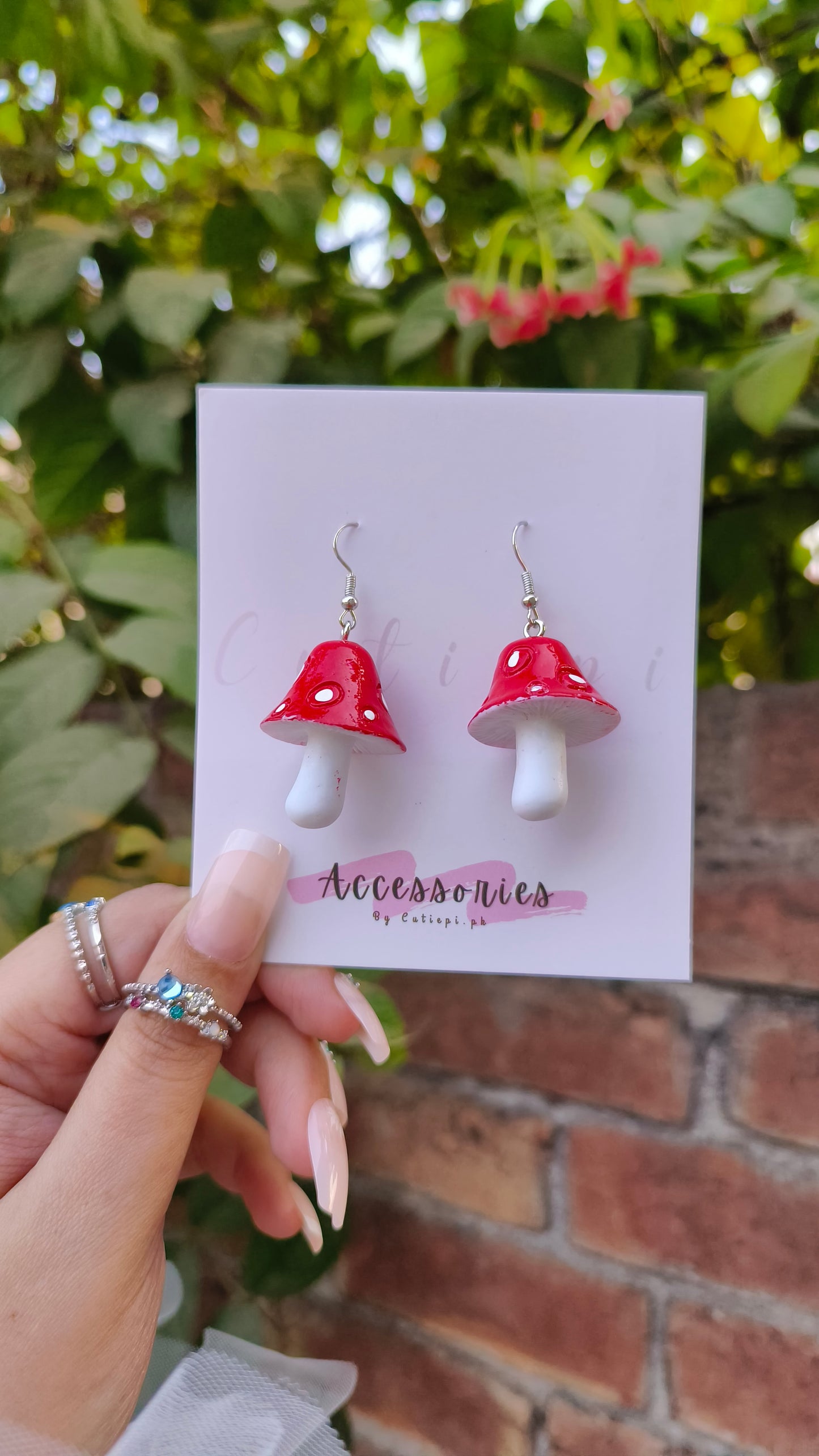 Creative Mushroom Snack Pendant Earrings – Fun & Fashionable Jewelry"