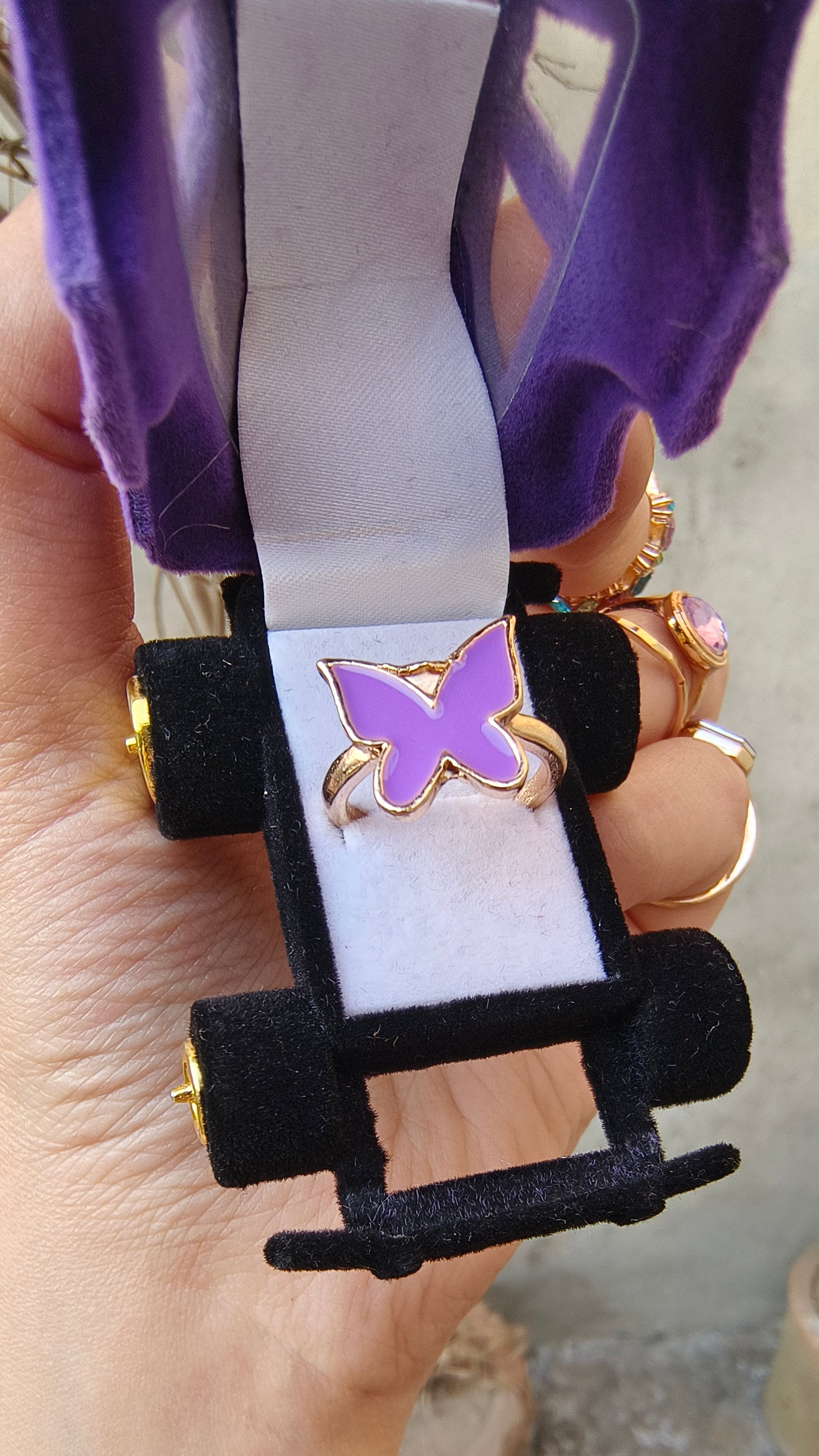Lustrous Purple Glam Ring –stylish & Timeless"