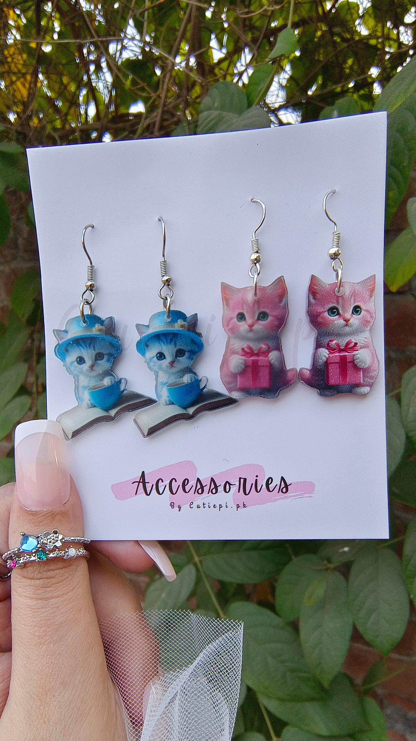 Cat Raisin Earrings – Playful and Chic 2 sets