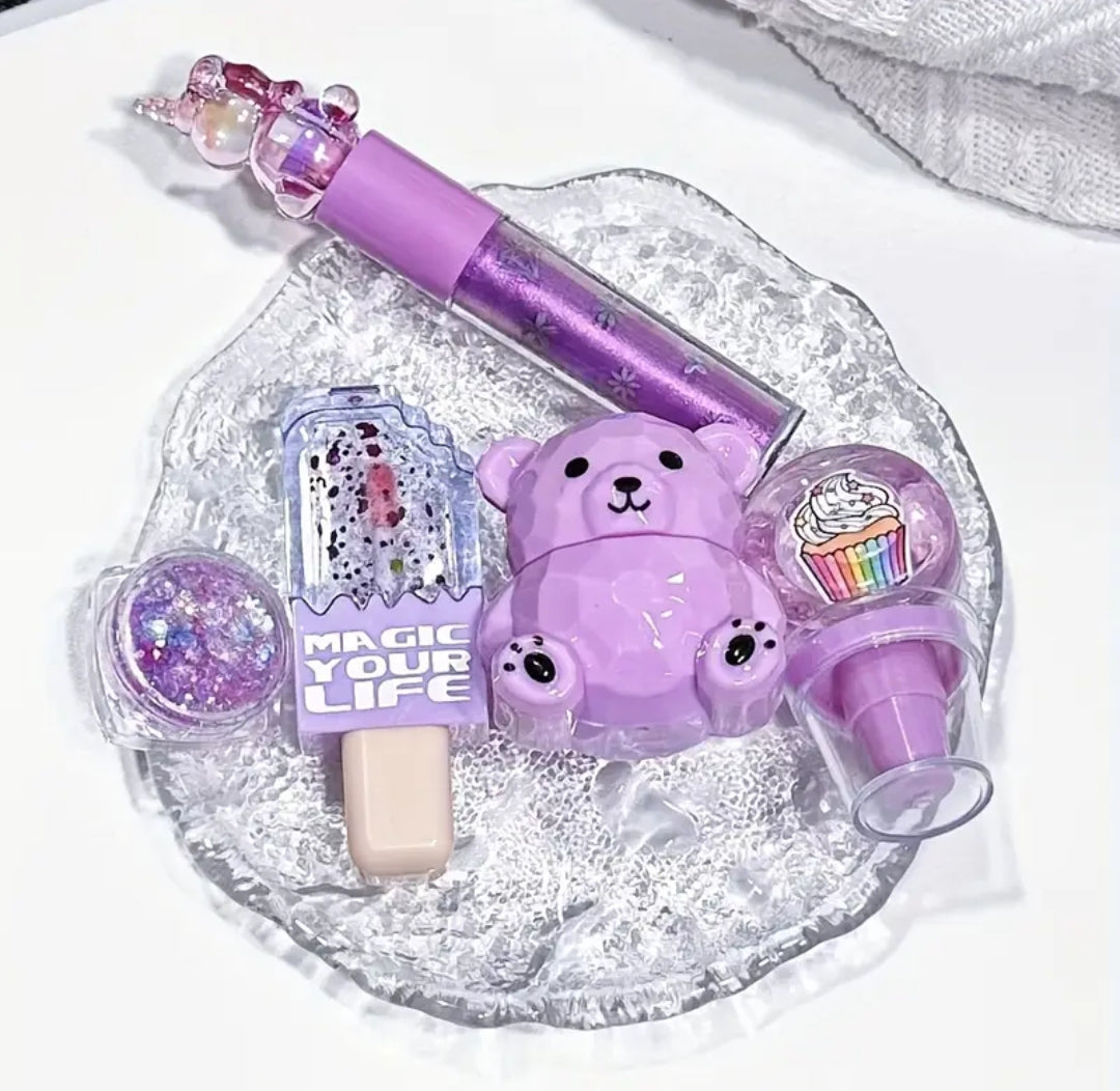 Kids Lip Gloss- Shiny and Soft Tint Pack of 5