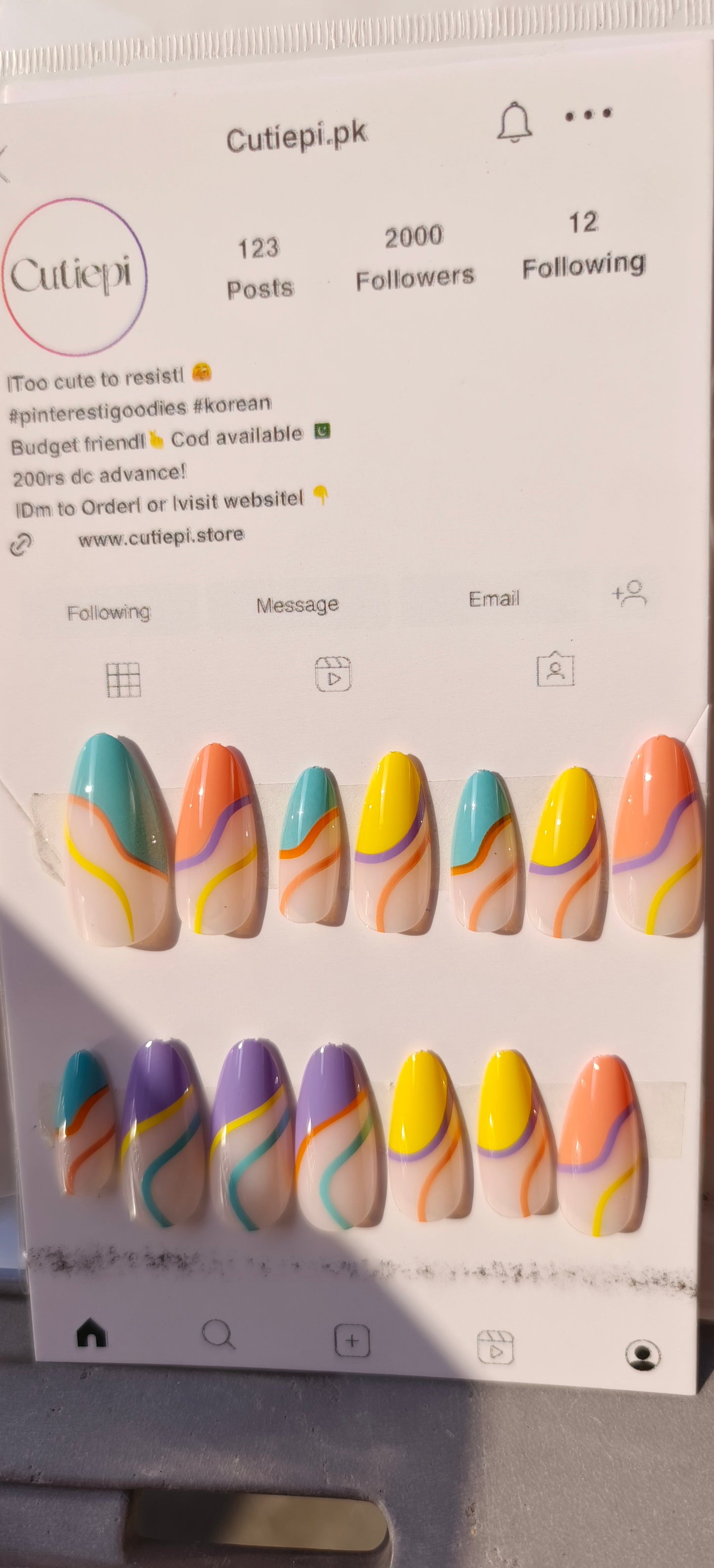 Rainbow swirl 24pcs with application kit