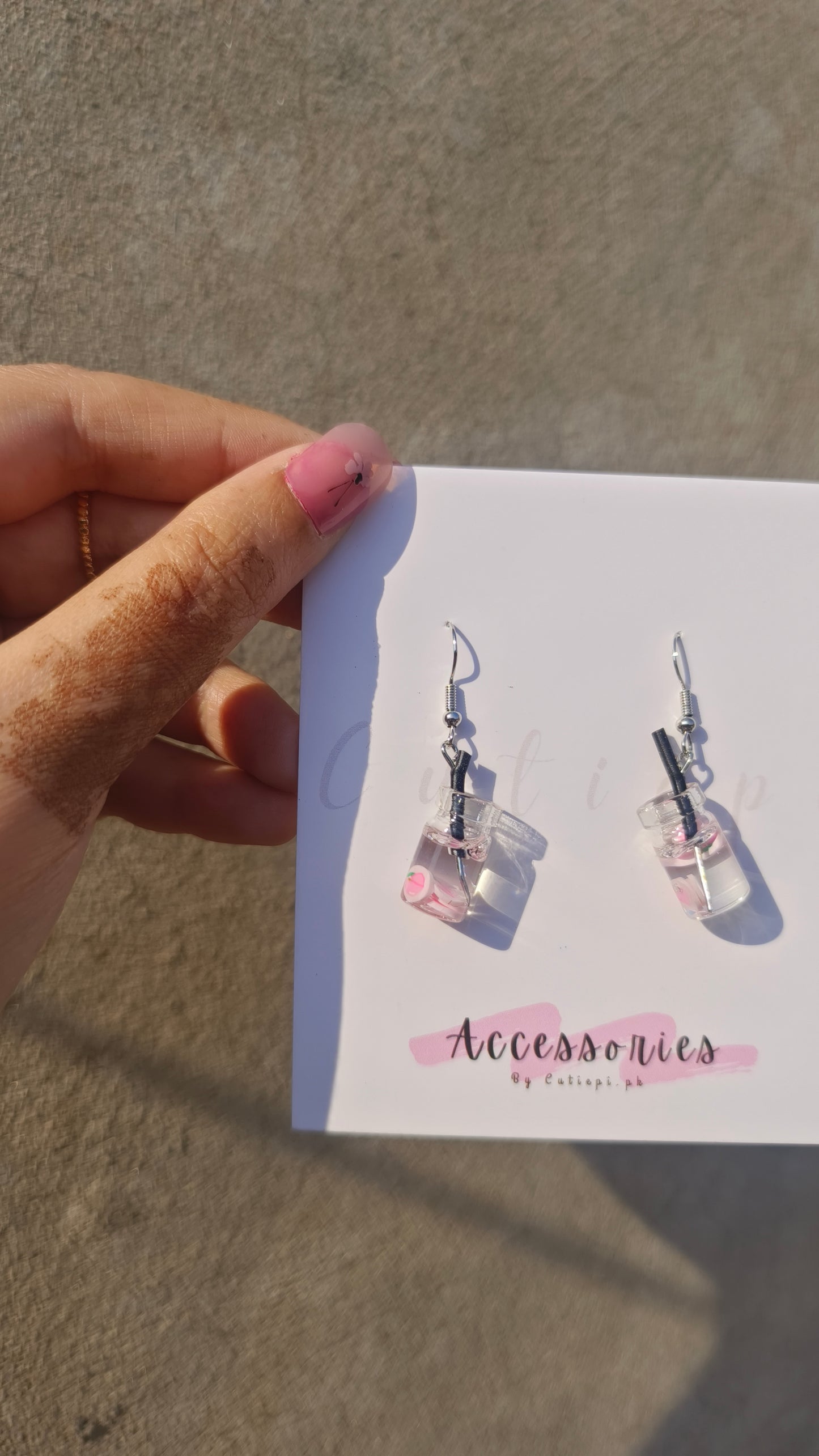 Transparent Boba Tea Earrings – Quirky & Fun Statement